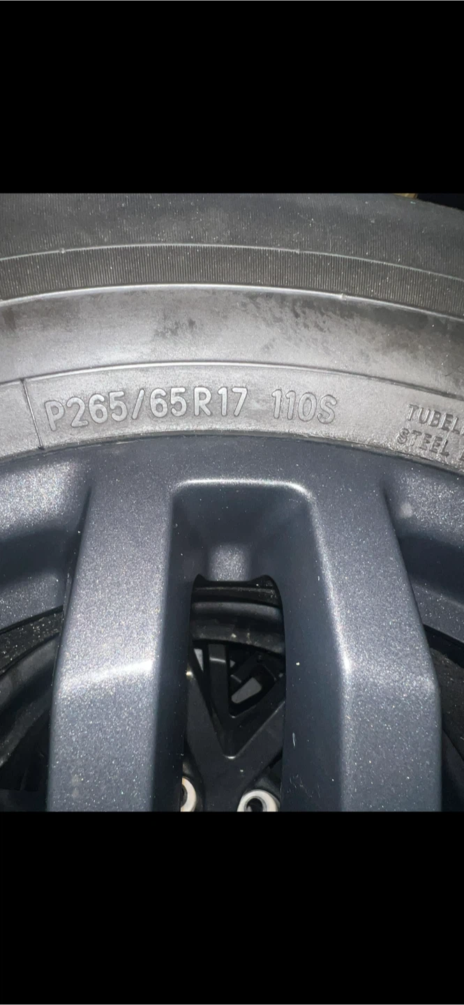 Ford P265/65R17 Tire and Rim Set