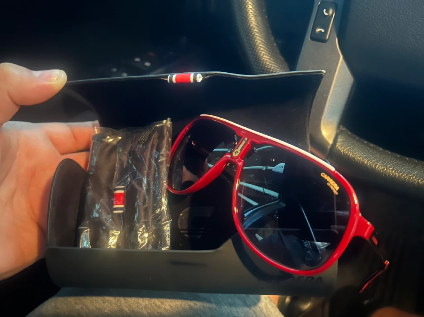 Carrera Sunglasses with Case - Red