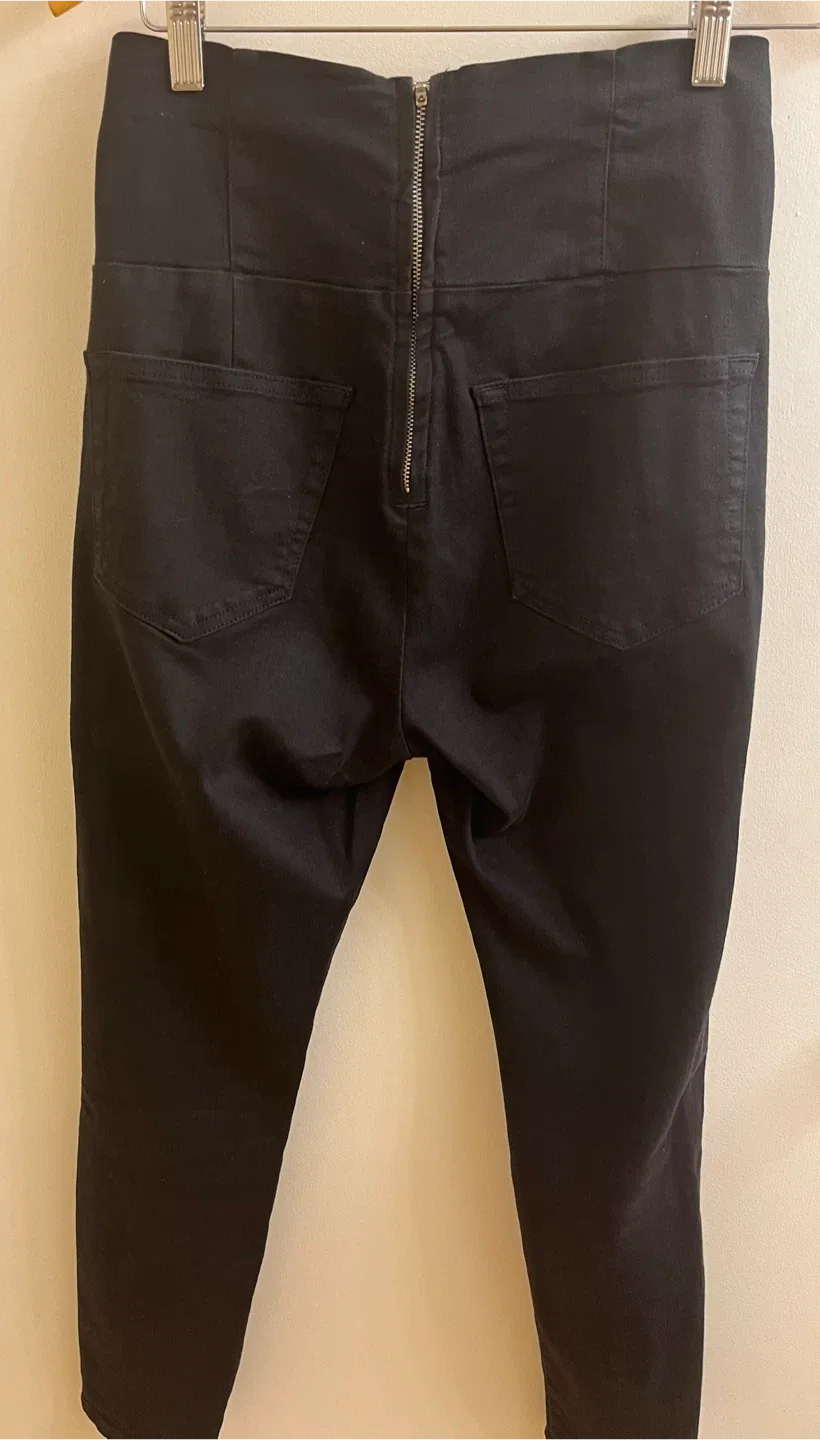 Black High-Waisted Corset Jeans image indicator(3)