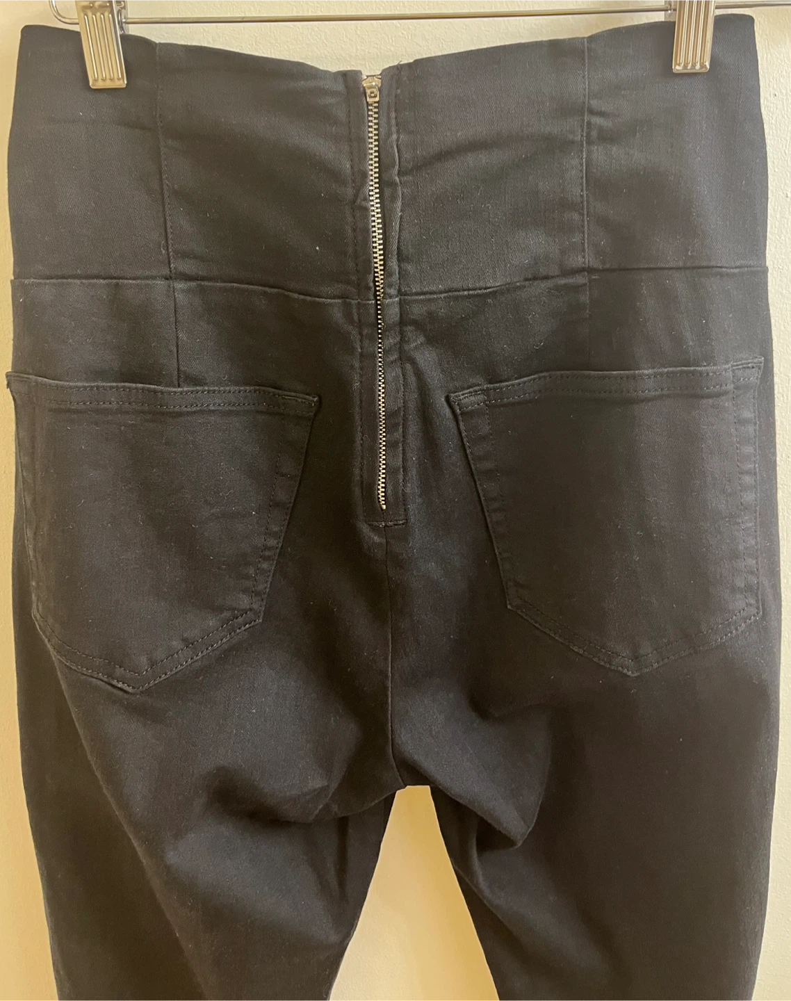 Black High-Waisted Corset Jeans - photo 4
