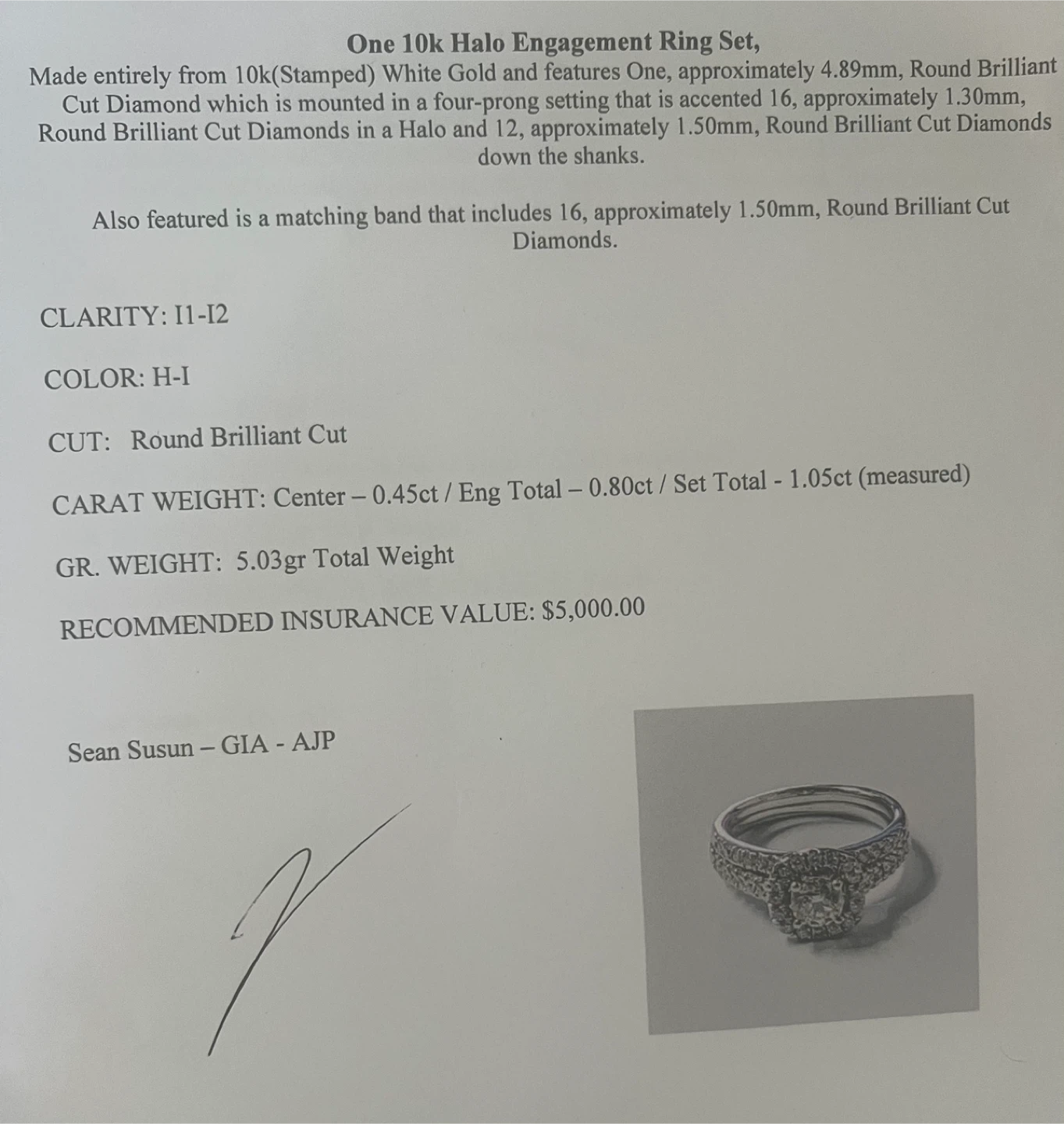 10 к diamond rings with appraisal - photo 5