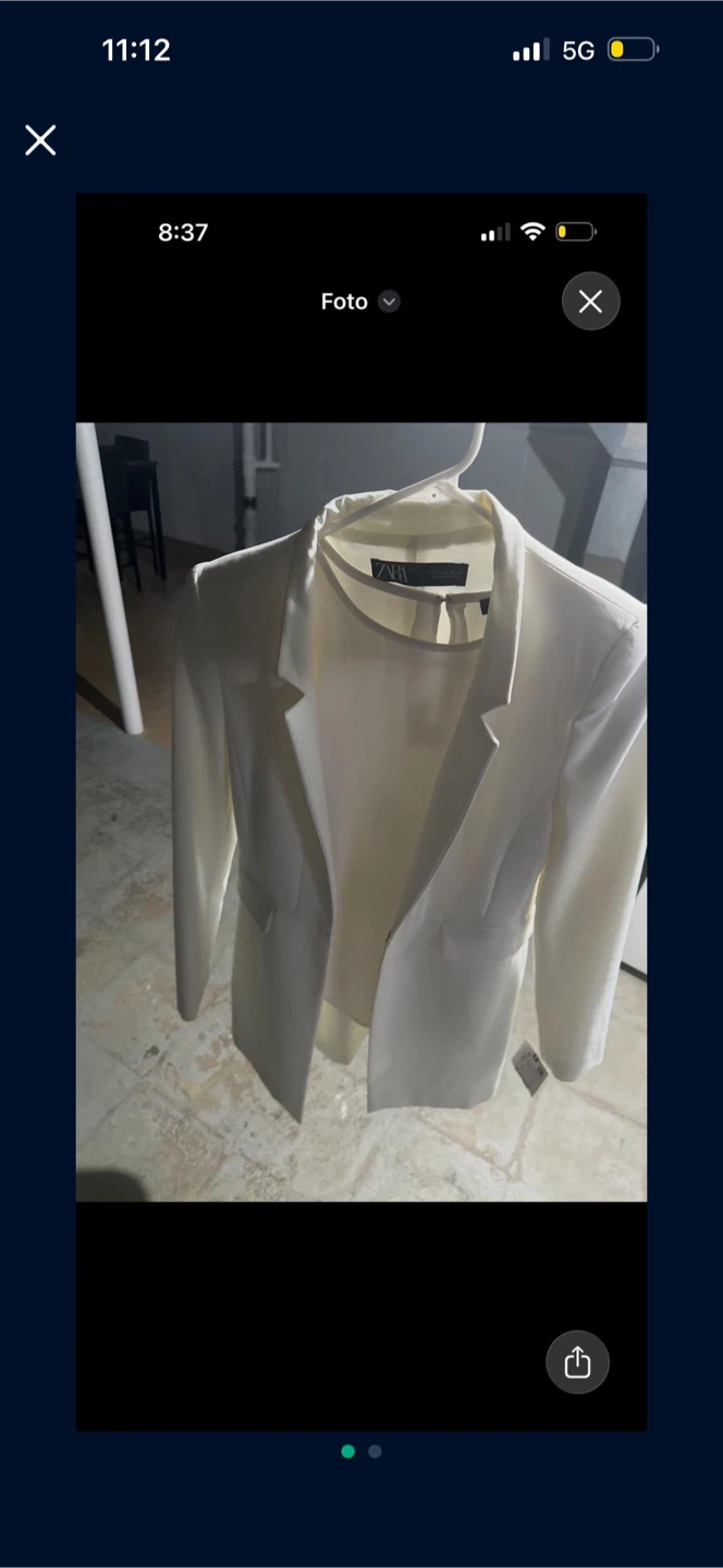 Zara White Blazer