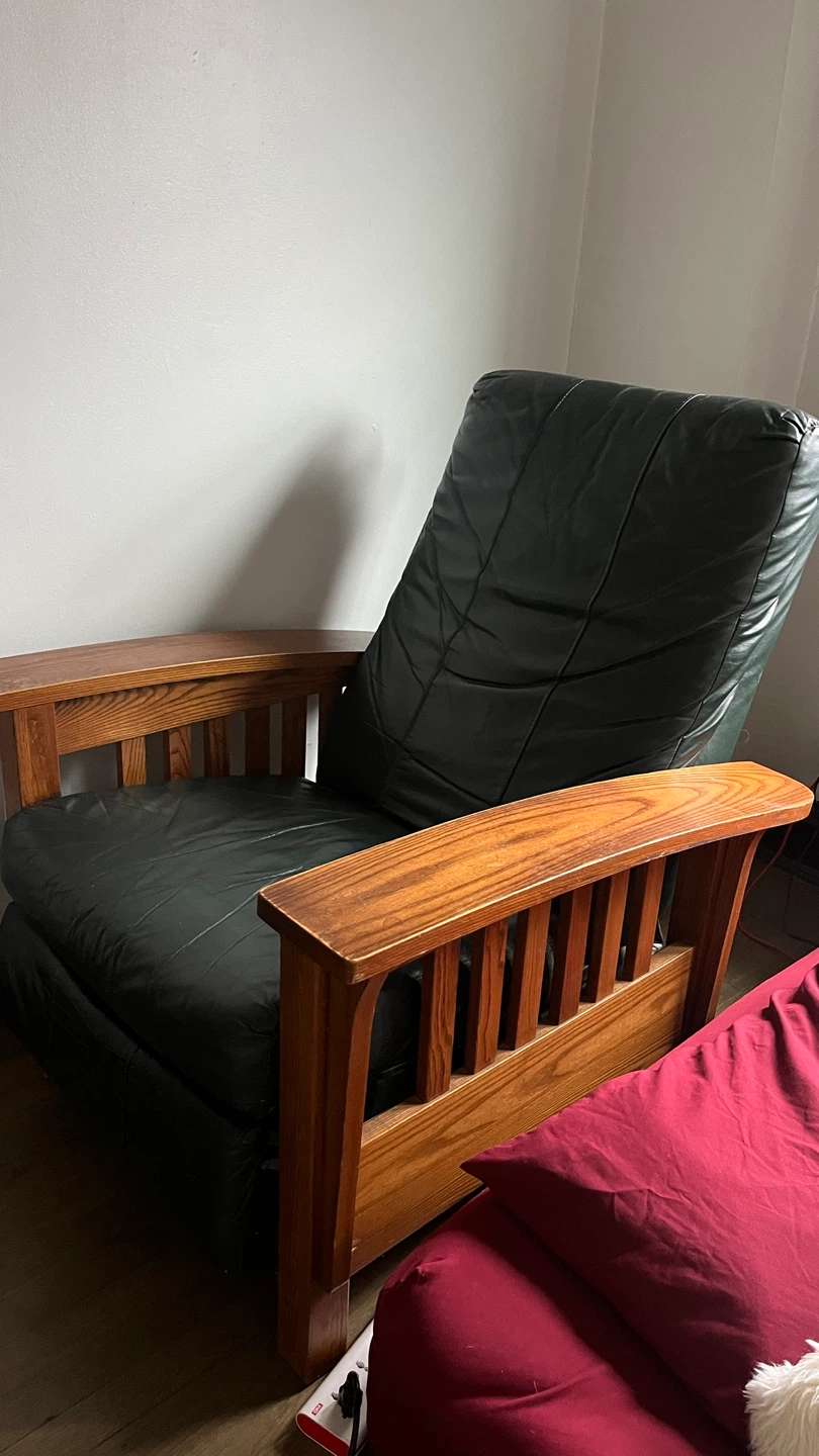 Green Leather Recliner Chair