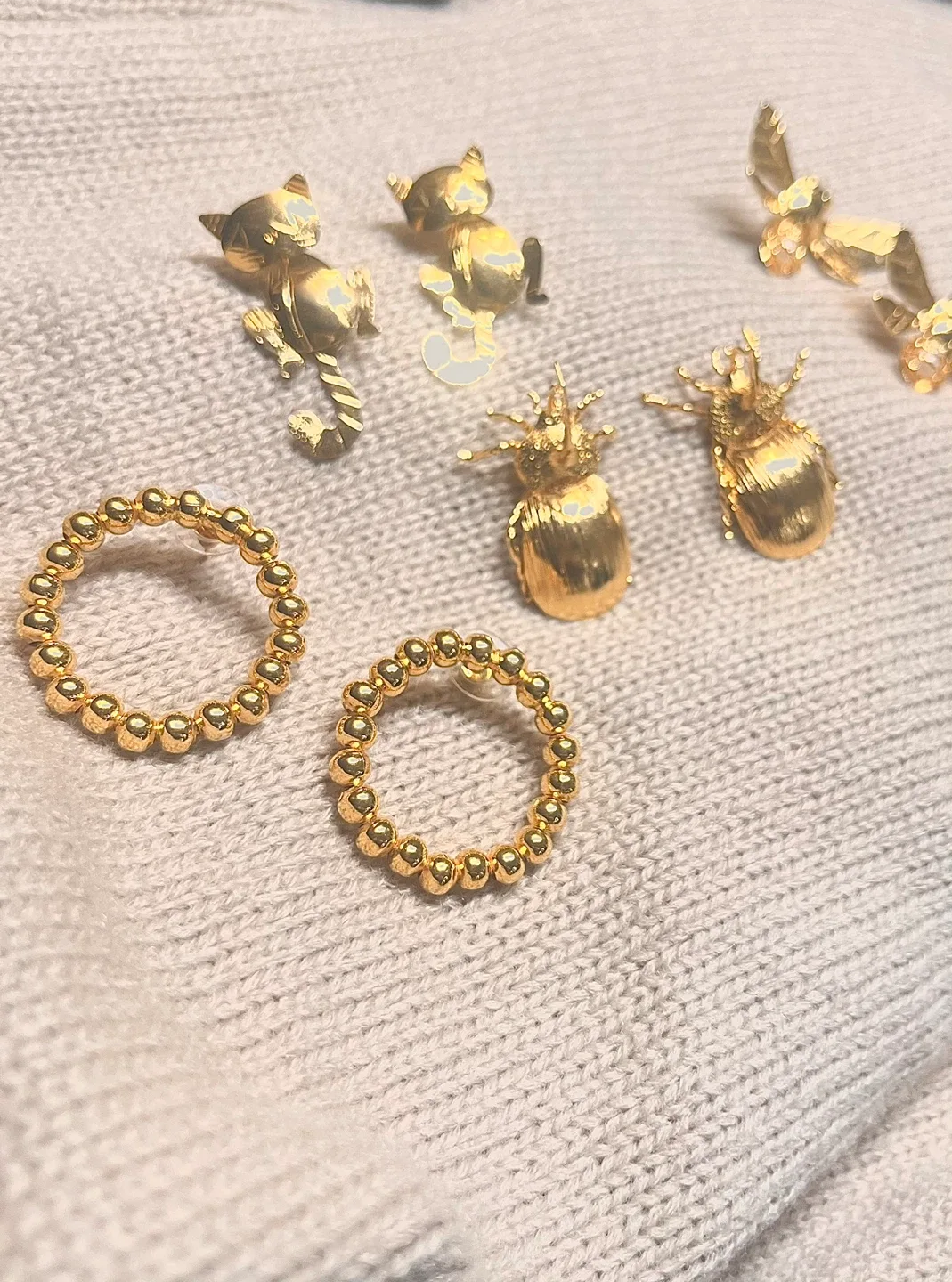 Gold plated  earrings - Assorted Earrings and Ring Set thumbnail