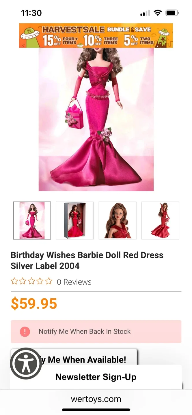 Birthday Wishes Barbie Collector Doll - New in Box! image indicator(7)