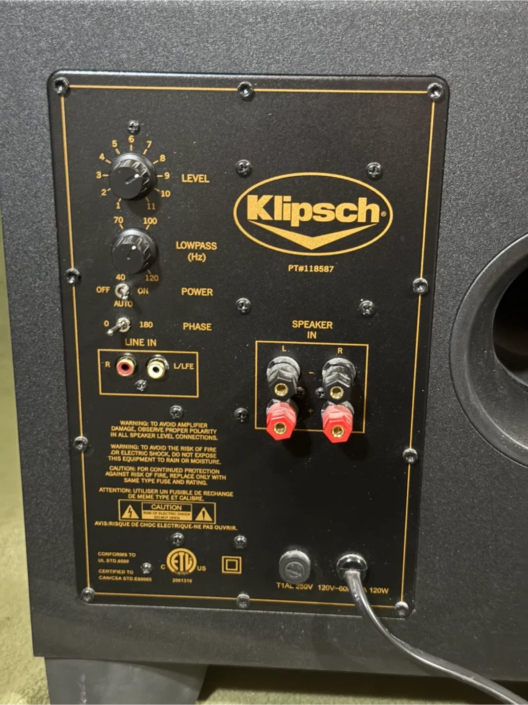 Klipsch 10” Powered Subwoofer image indicator(3)