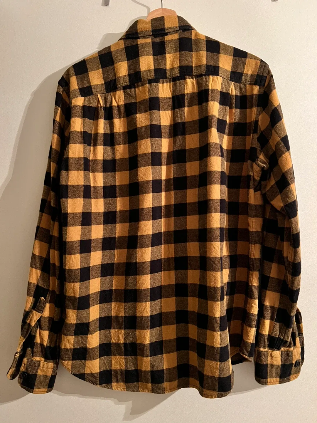 Uniqlo Flannel Shirt - Size S/P - Black & Gold image indicator(4)