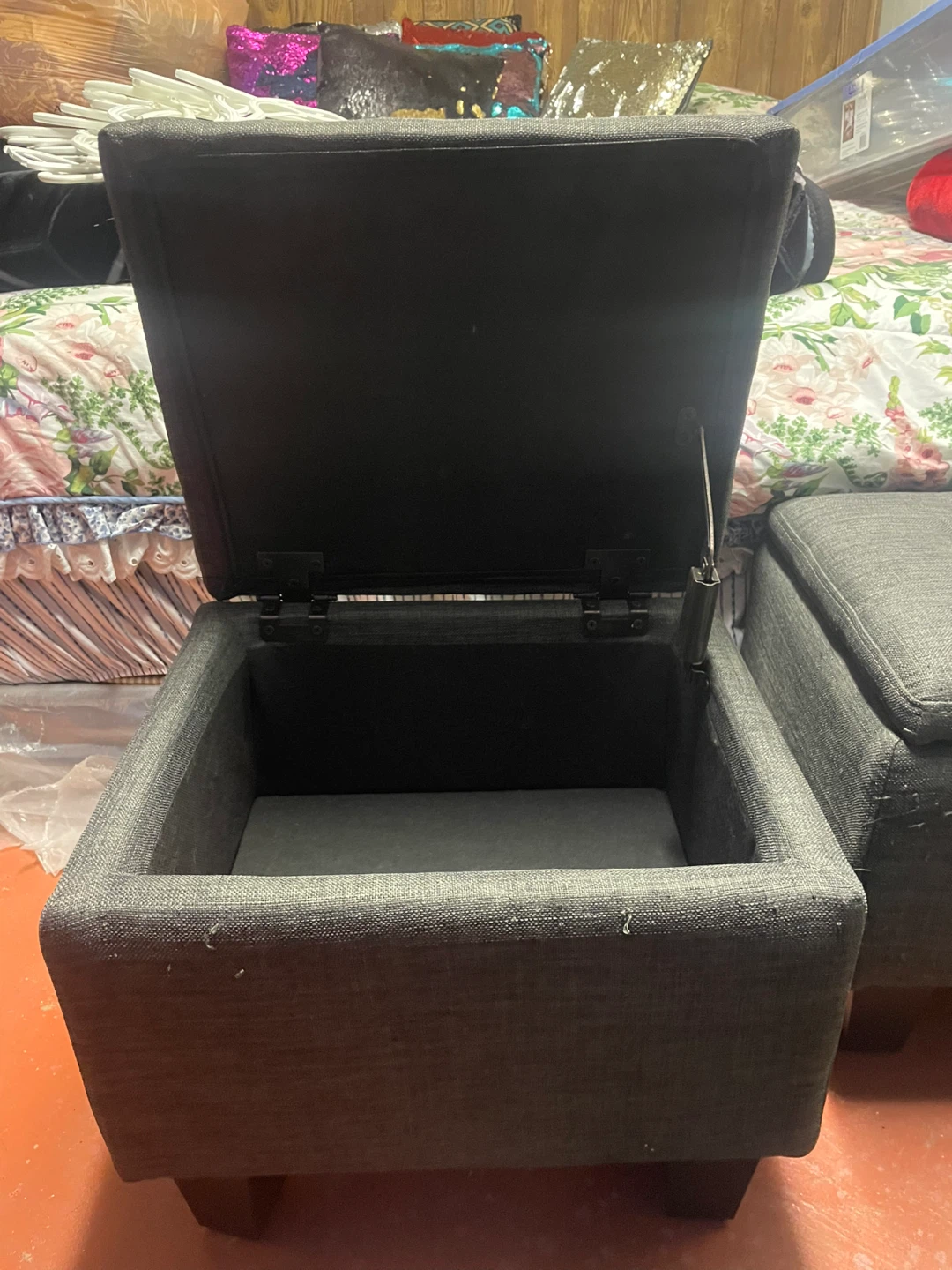 Grey Storage Ottoman - photo 3