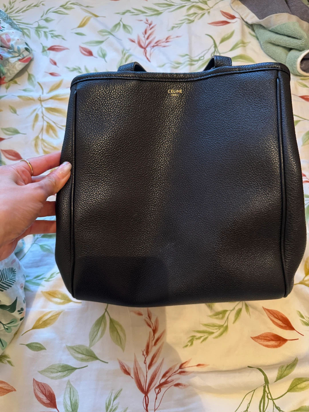 Celine Black Leather Tote Bag - photo 2