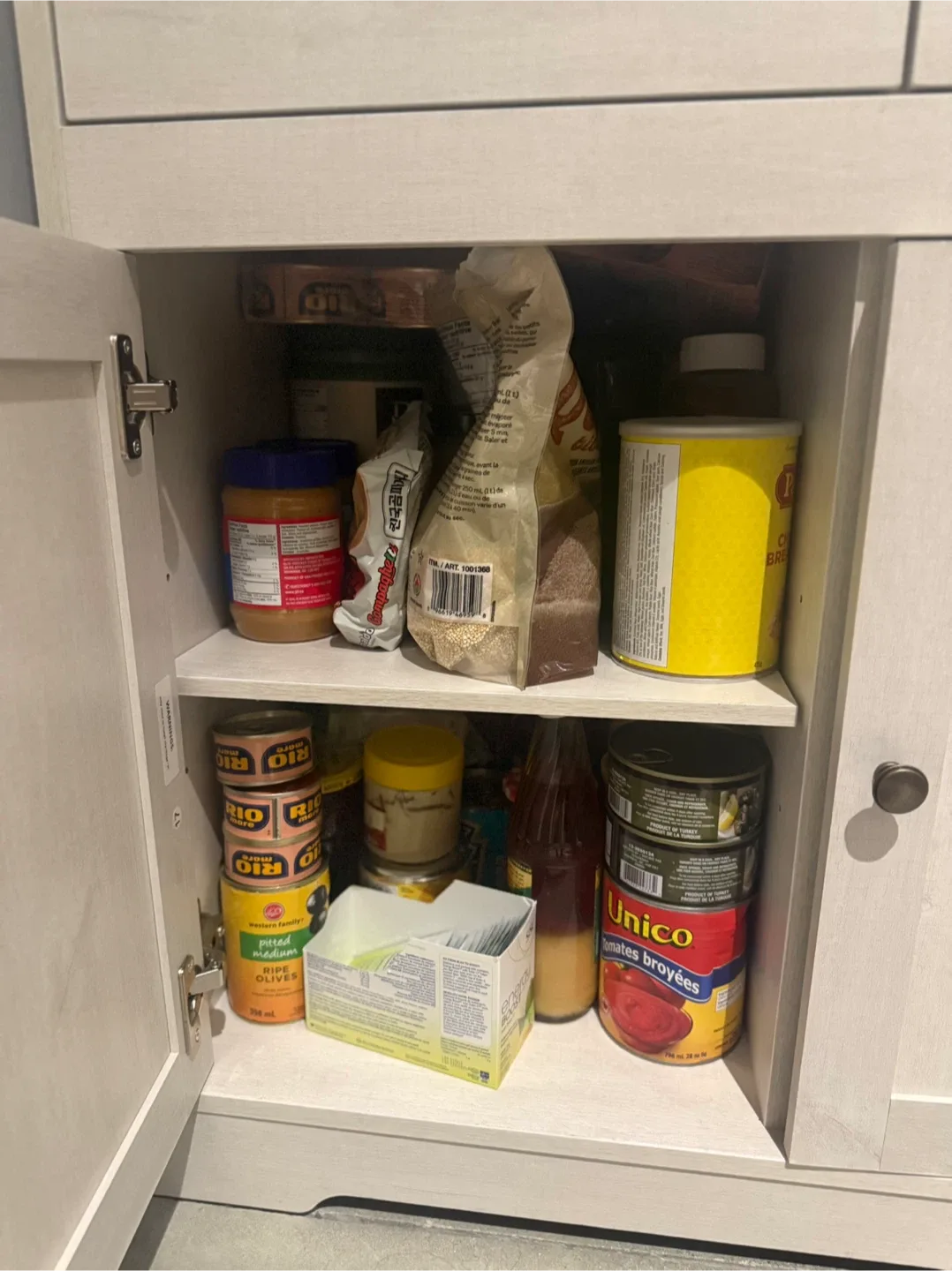 White Wooden Cabinet with Drawers & Doors image indicator(3)