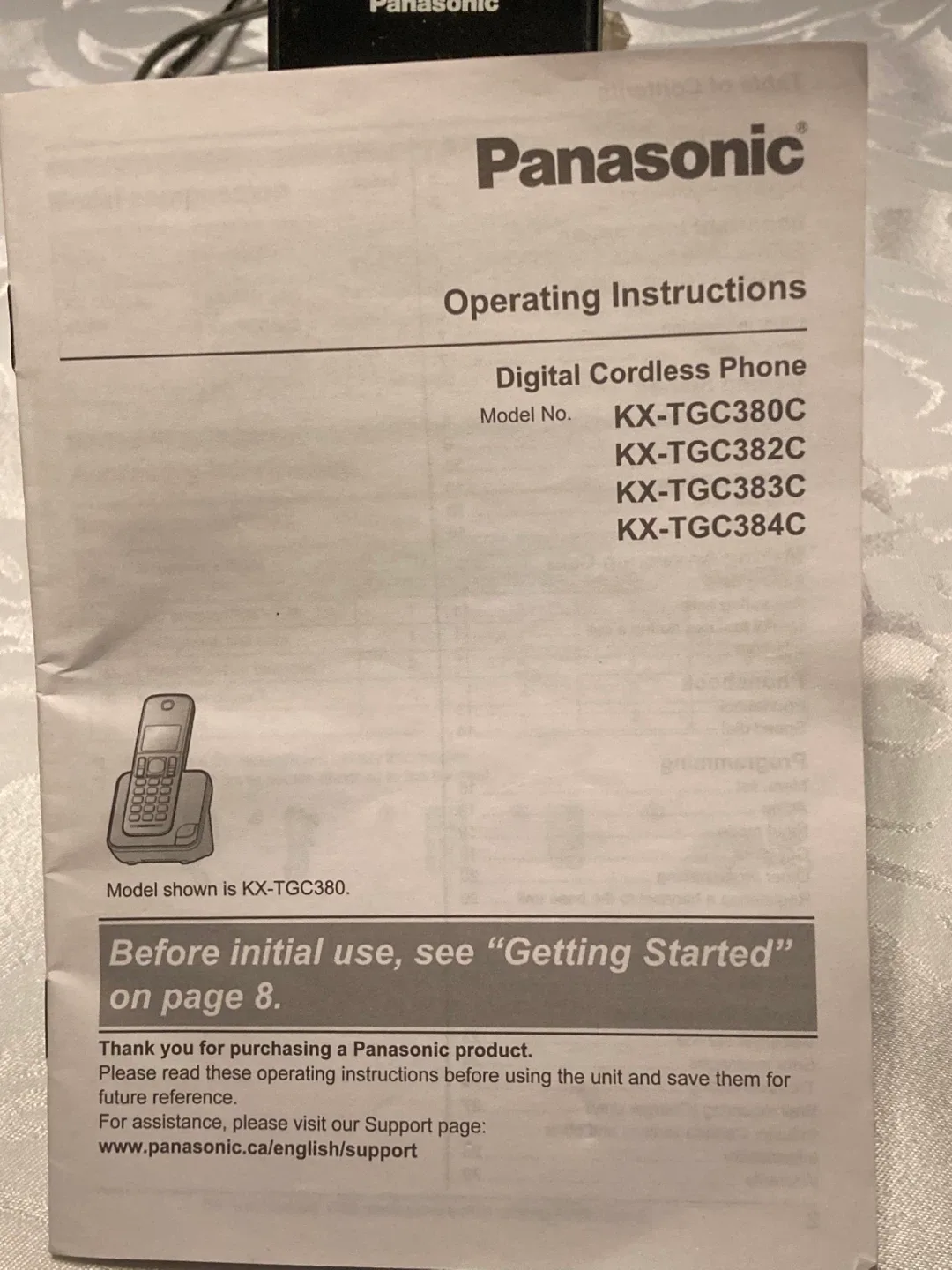 Panasonic KX-TGC380C Digital Cordless Phone Set image indicator(2)