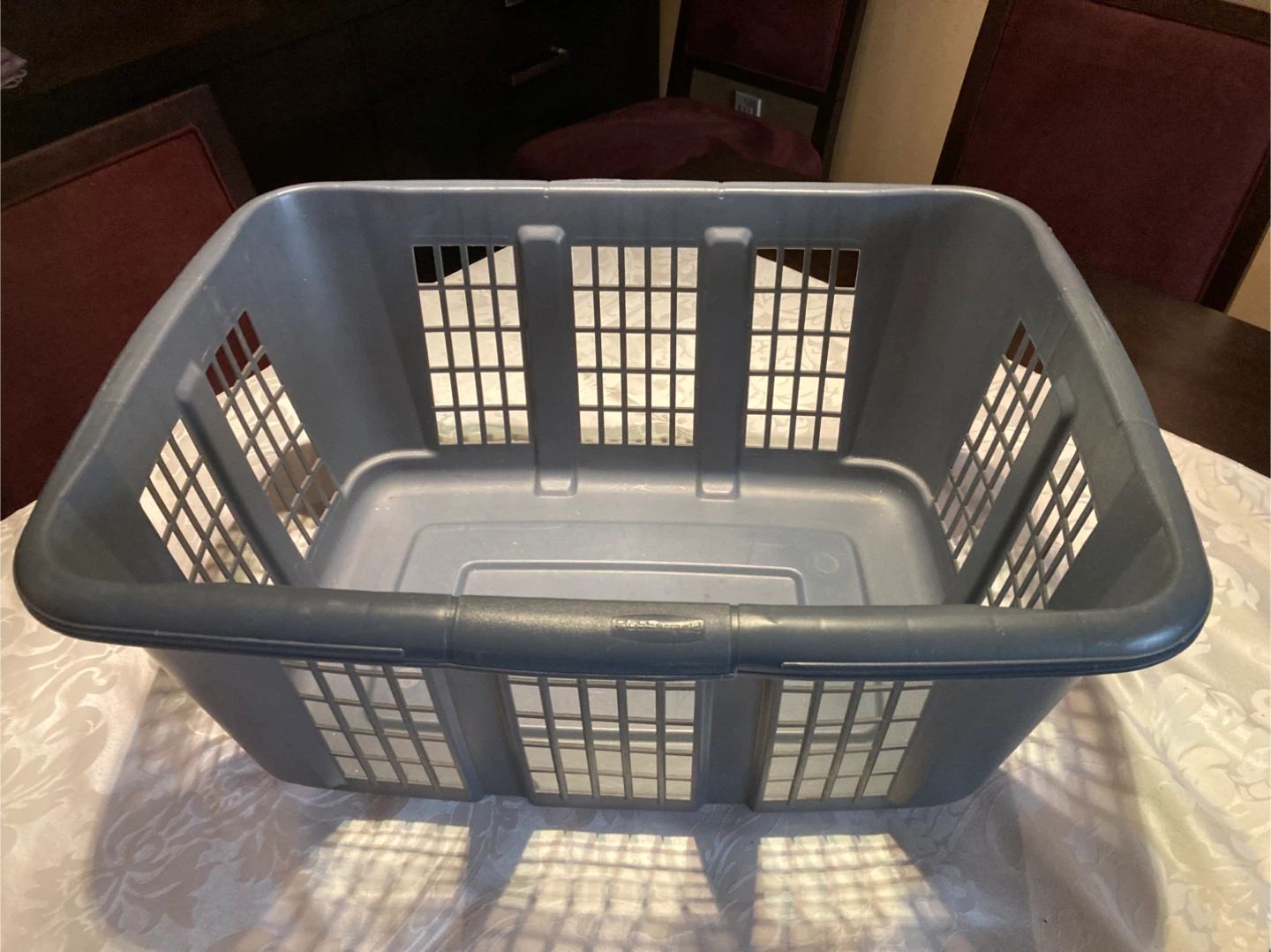 Blue Rubbermaid Laundry Basket