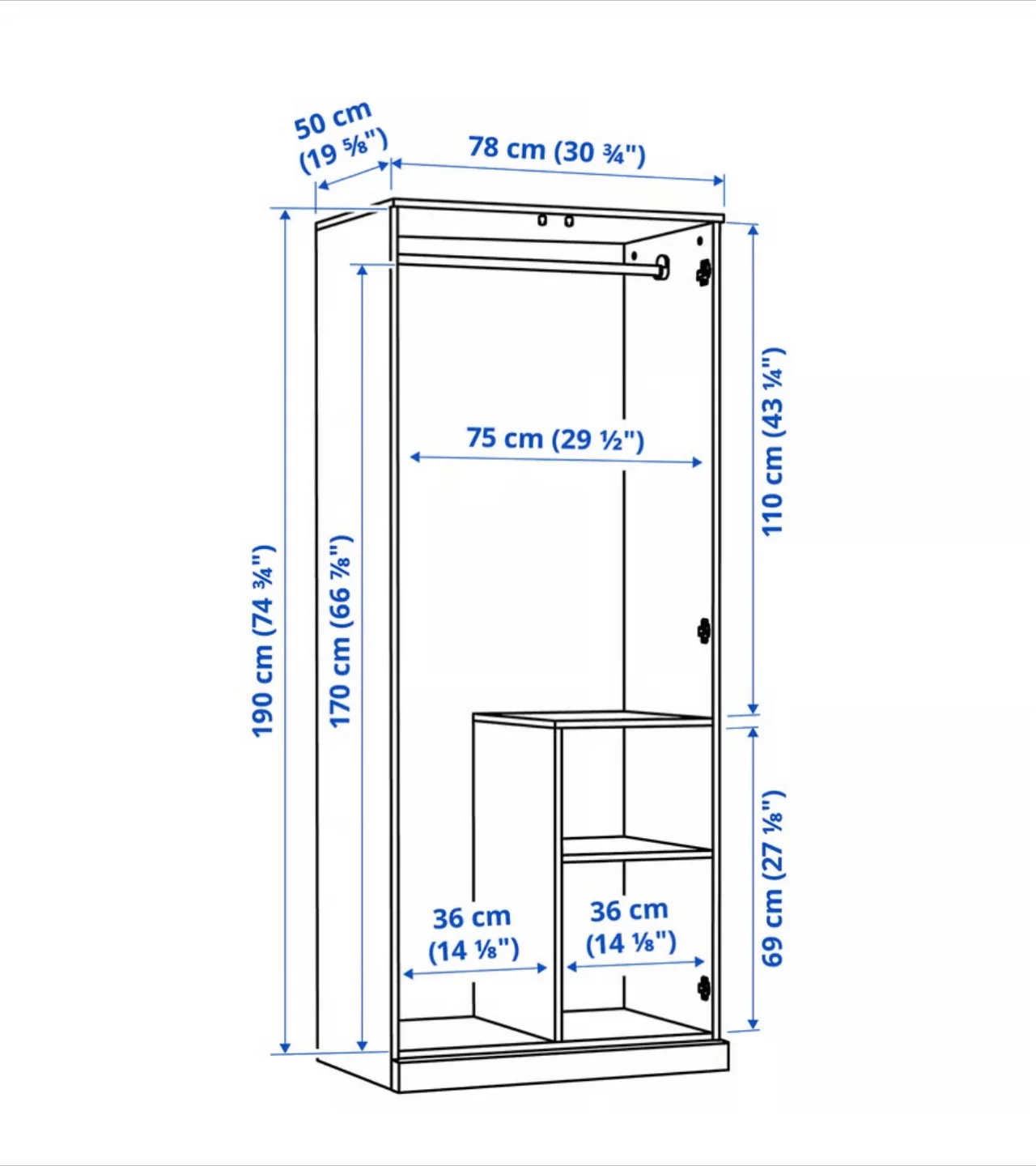 IKEA PAX Wardrobe - White image indicator(3)