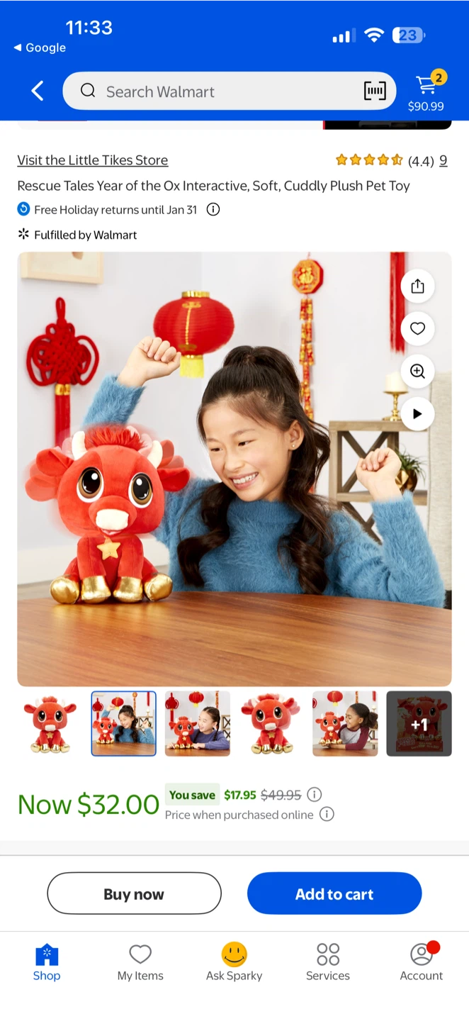 Rescue Tales Year of the Ox Plush musical toy - photo 2