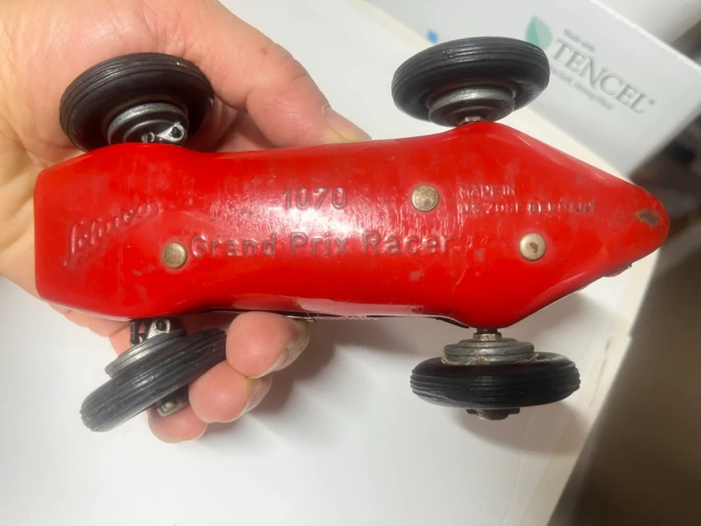 Vintage Johnson's Grand Prix Racer Toy Car image indicator(3)