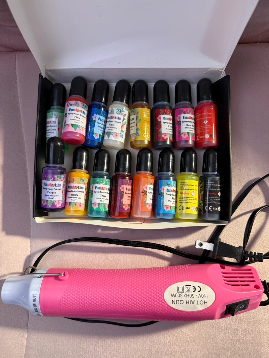 Epoxy Resin Colorant Set + Hot Air Gun