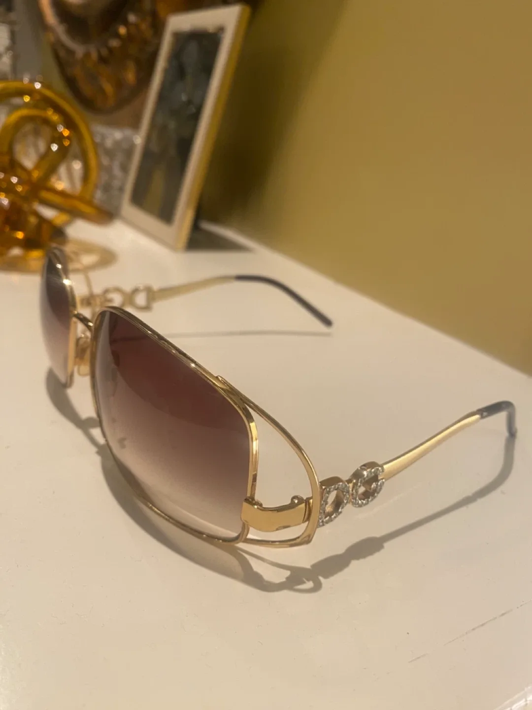 Dolce and Gabbana Gold Frame Sunglasses image indicator(2)