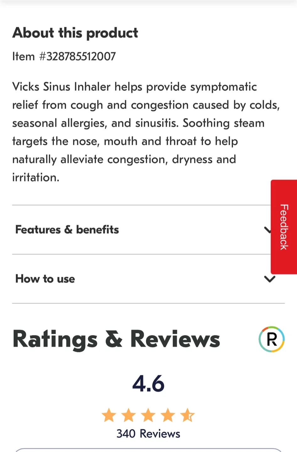 Vicks Sinus Steam Inhaler with VapoPads image indicator(4)