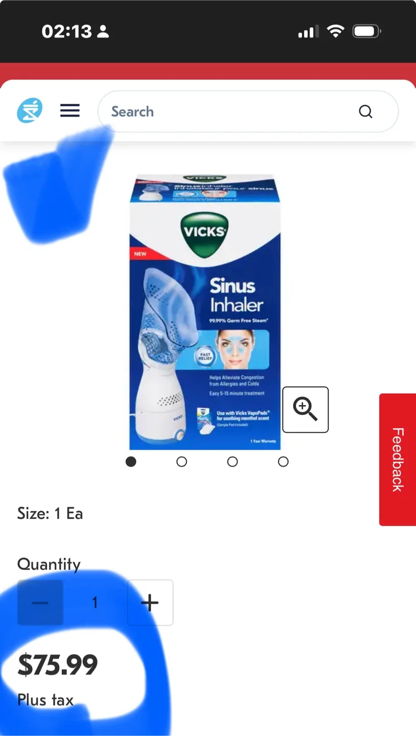 Vicks Sinus Steam Inhaler with VapoPads image indicator(2)