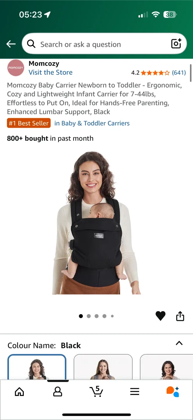Momcozy Baby Carrier - Black