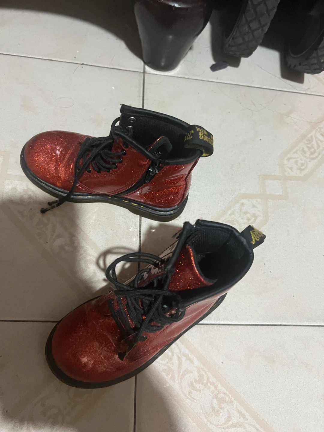 Dr. Martens 1460 Glitter T Red Boots - US Size 10 - photo 2