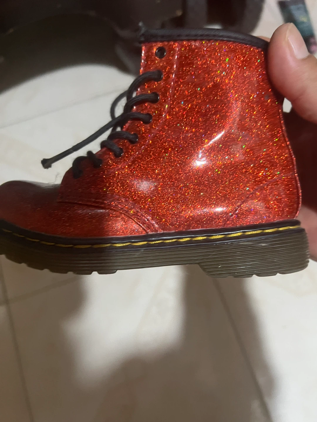 Dr. Martens 1460 Glitter T Red Boots - US Size 10 - photo 3