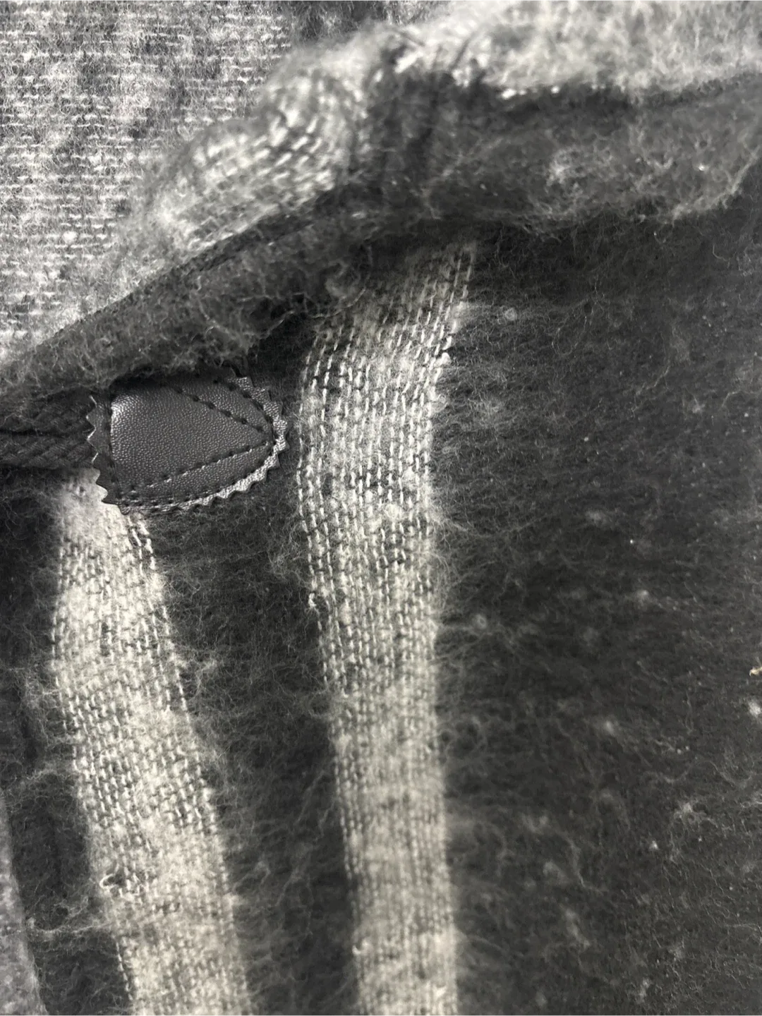 Tahari Hooded Poncho - Gray/Black New With Tags image indicator(3)