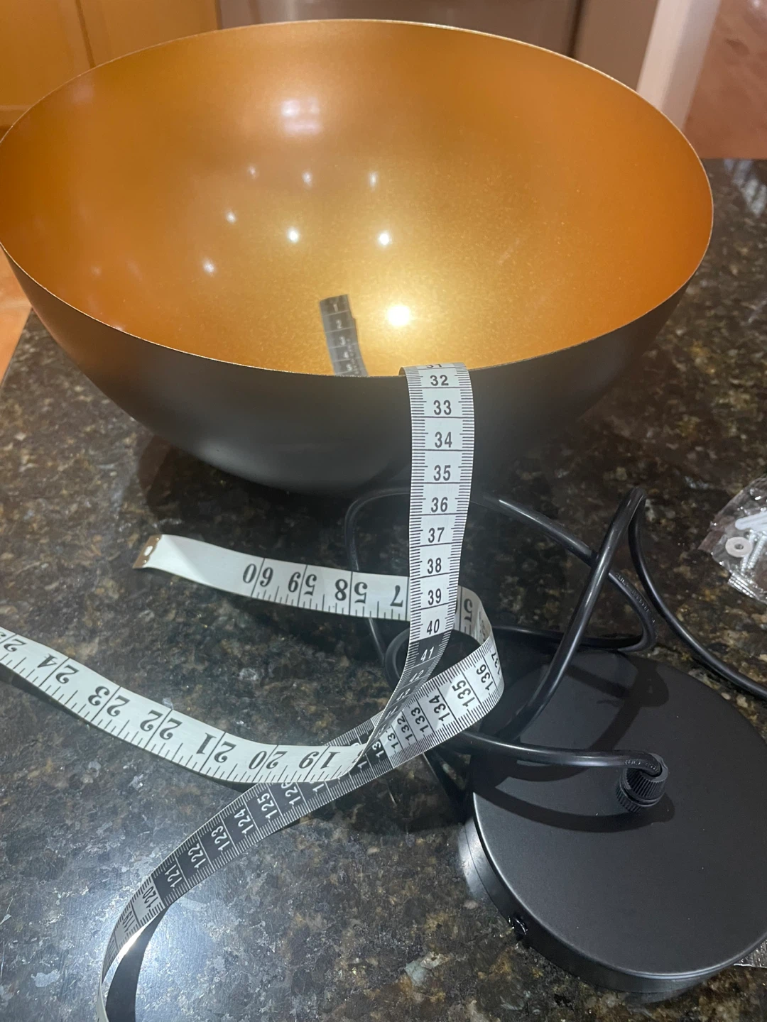 Black & Gold Pendant Light - 32" Diameter - photo 2