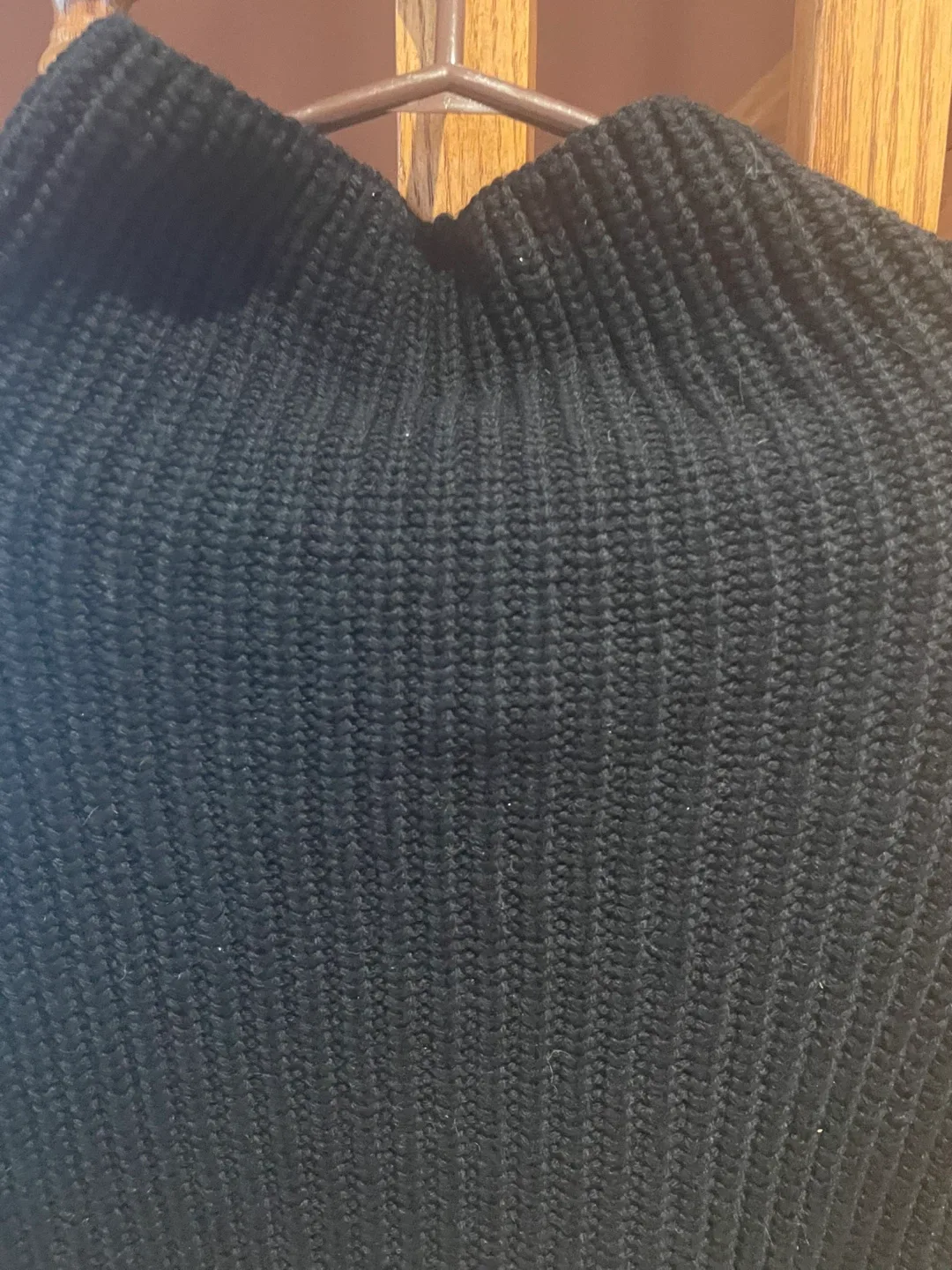 Black Knit Sweater with Pocket image indicator(7)