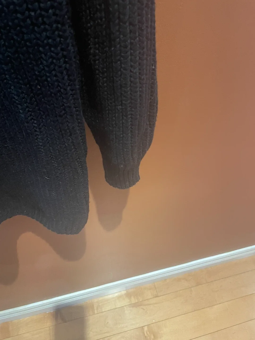 Black Knit Sweater with Pocket image indicator(8)