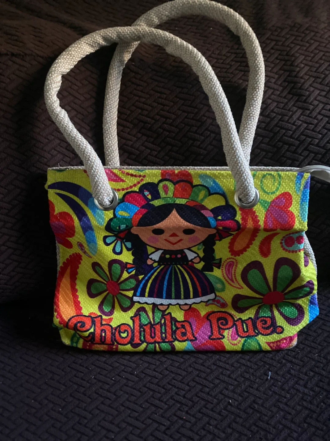 Cholula Pue. Colorful Tote Bag image indicator(2)