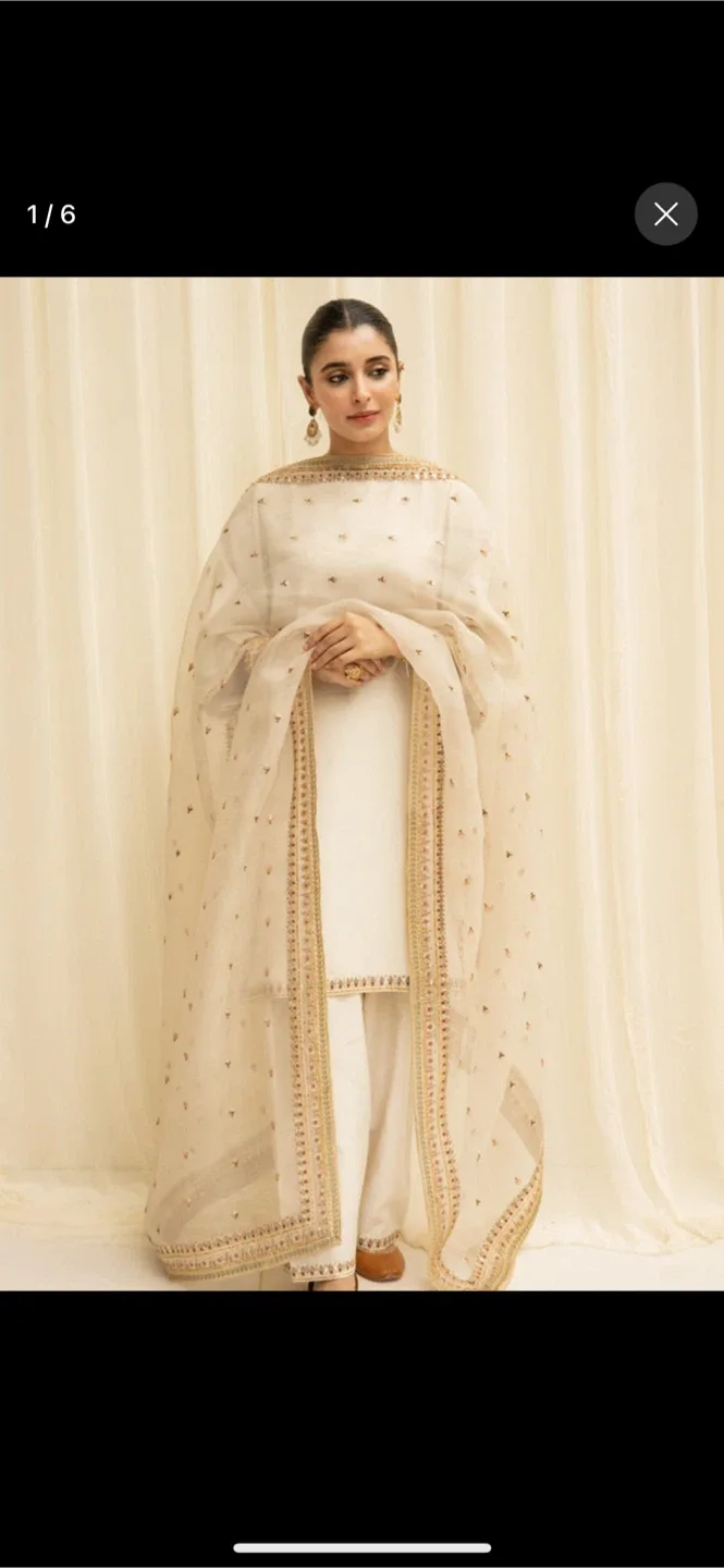 White Rose Kurta Set - 3 Piece image indicator(2)