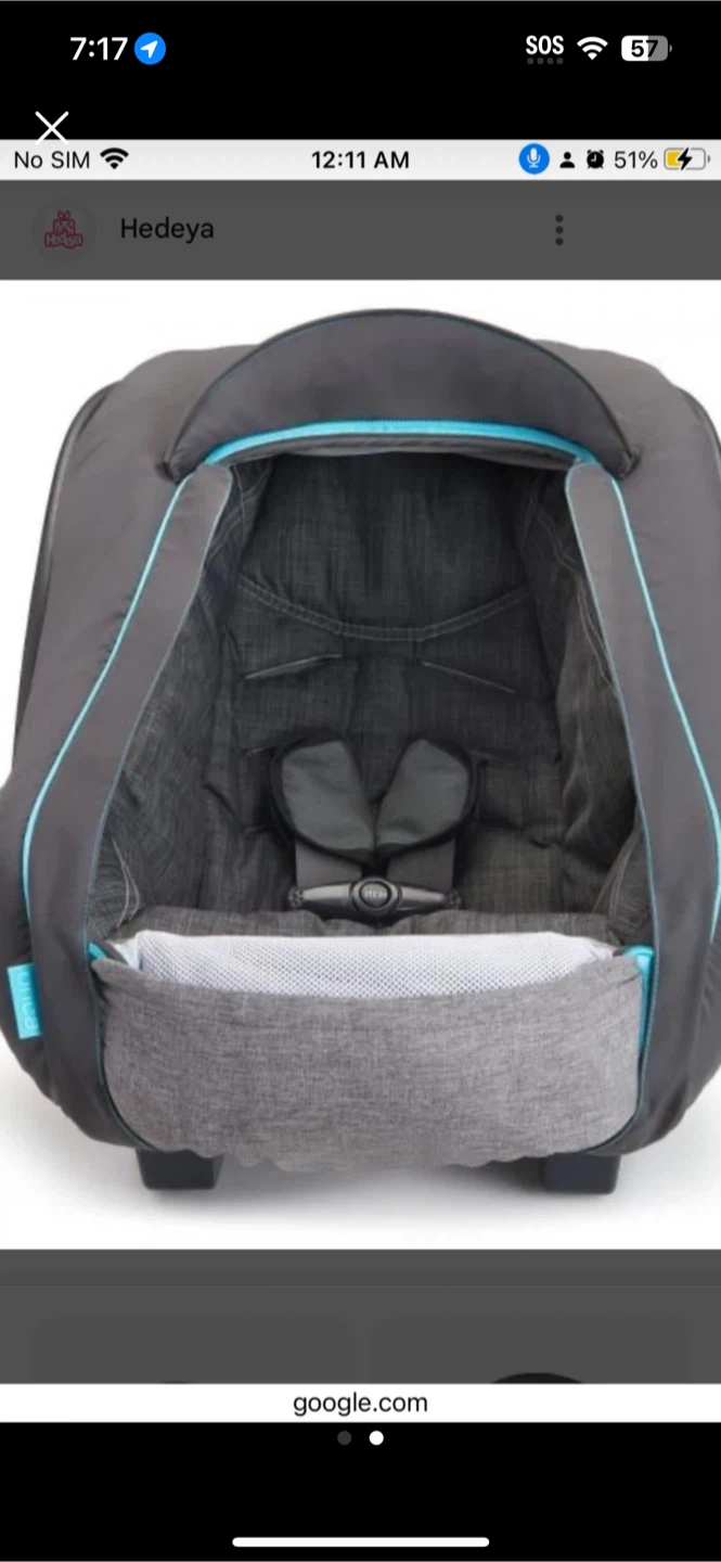 Baby Car Seat Cover - Grey/Blue - photo 2