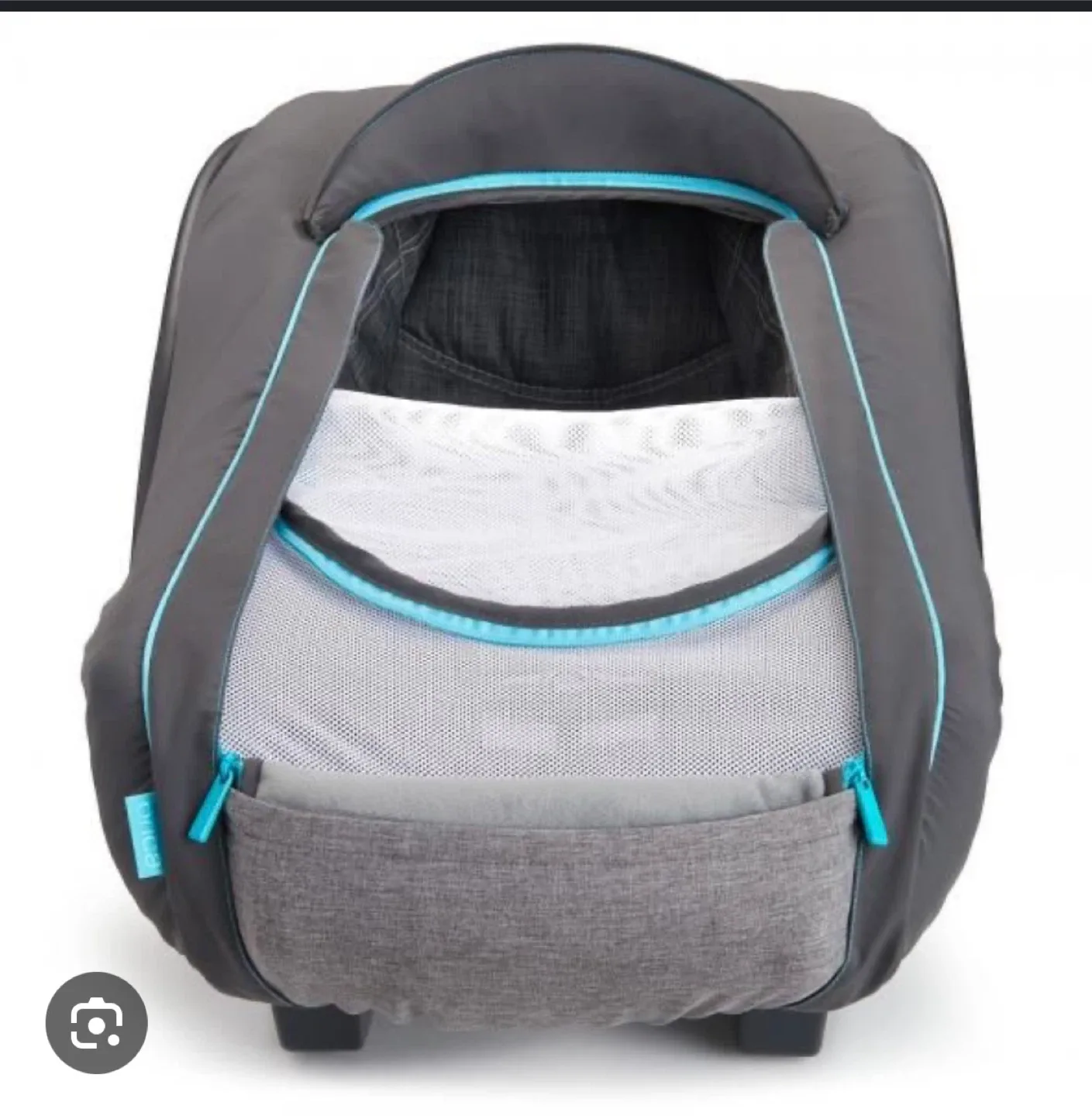 Baby Car Seat Cover - Grey/Blue