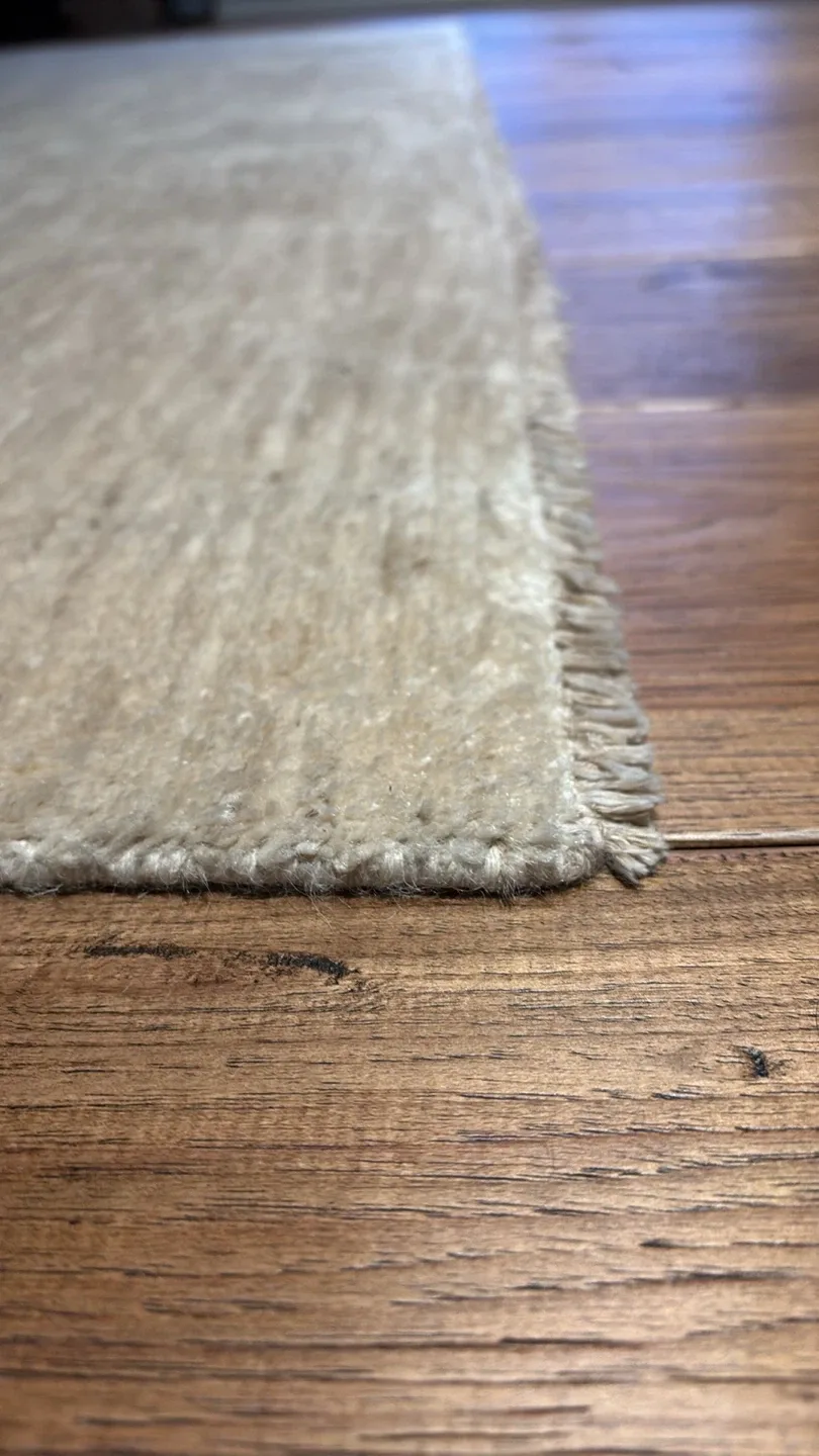 Imperial Difference Chobi Plain Ivory Rug 9'x11' Handmade image indicator(9)