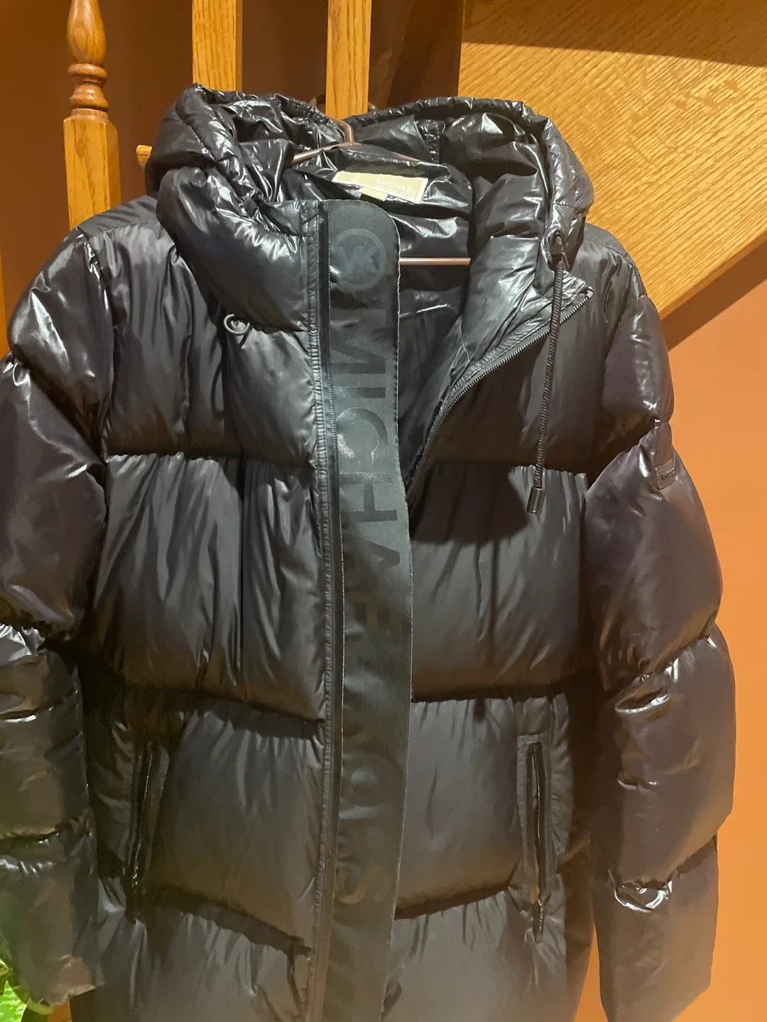 Michael Kors Black Puffer Jacket - Size L thumbnail