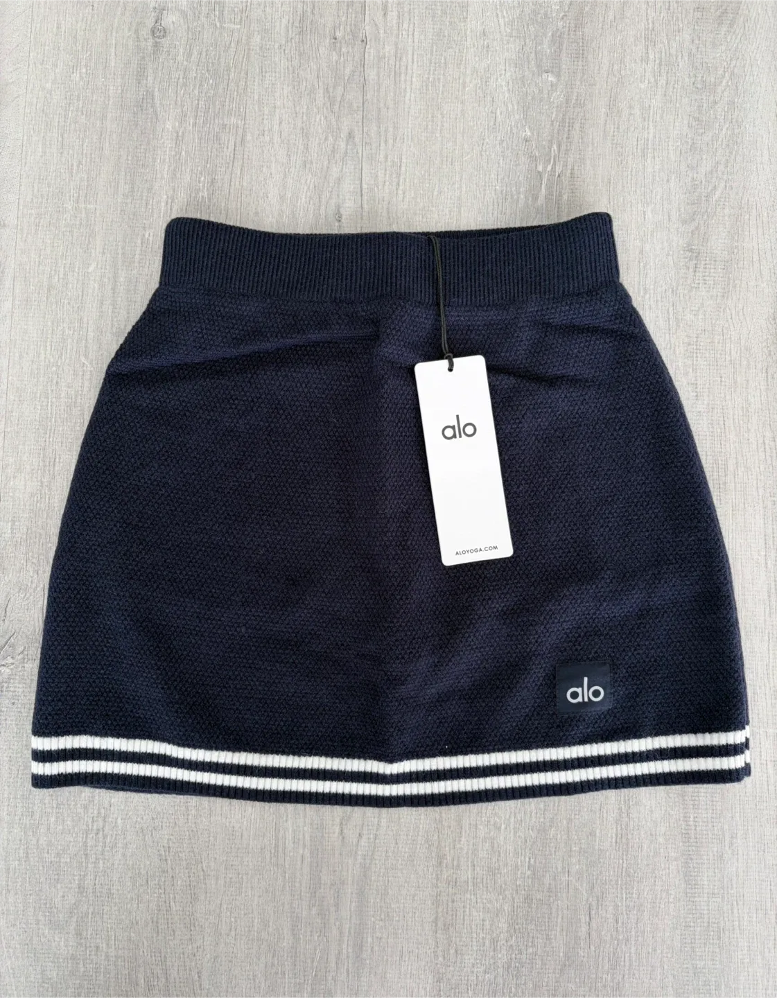 Yoga Tennis Club Sweater Knit Full Zip Jacket & Skirt Set - Navy image indicator(2)