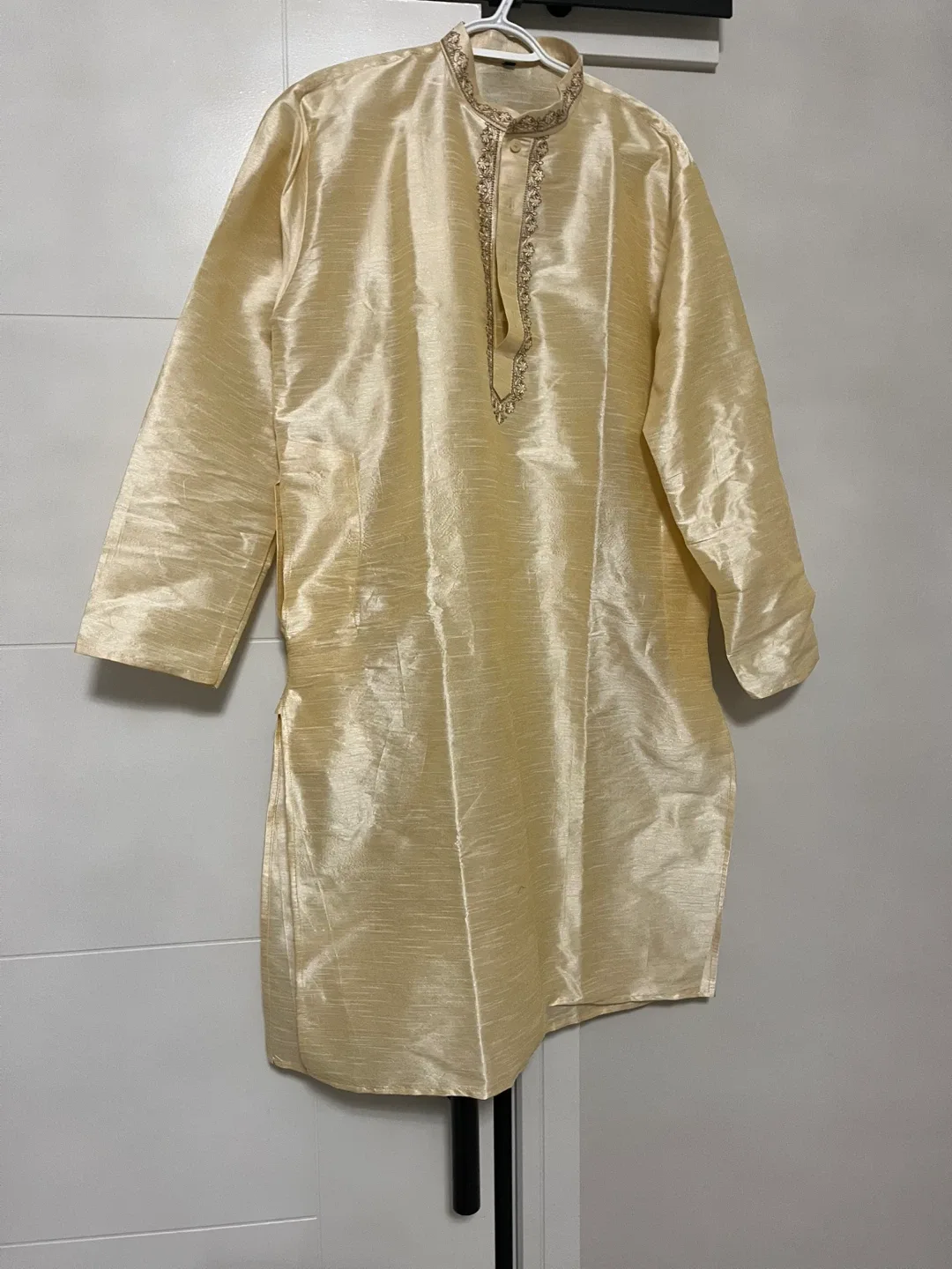 Indian Kurta Pajama Set - Gold & Maroon thumbnail