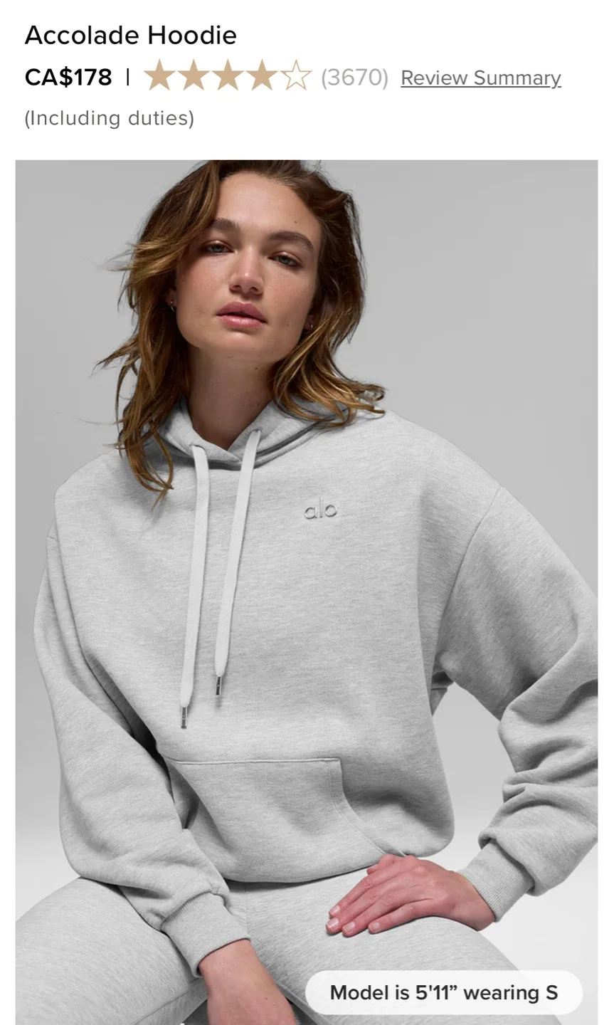 ALO Yoga Accolade Hoodie and Sweatpants Set - Heather Grey image indicator(6)