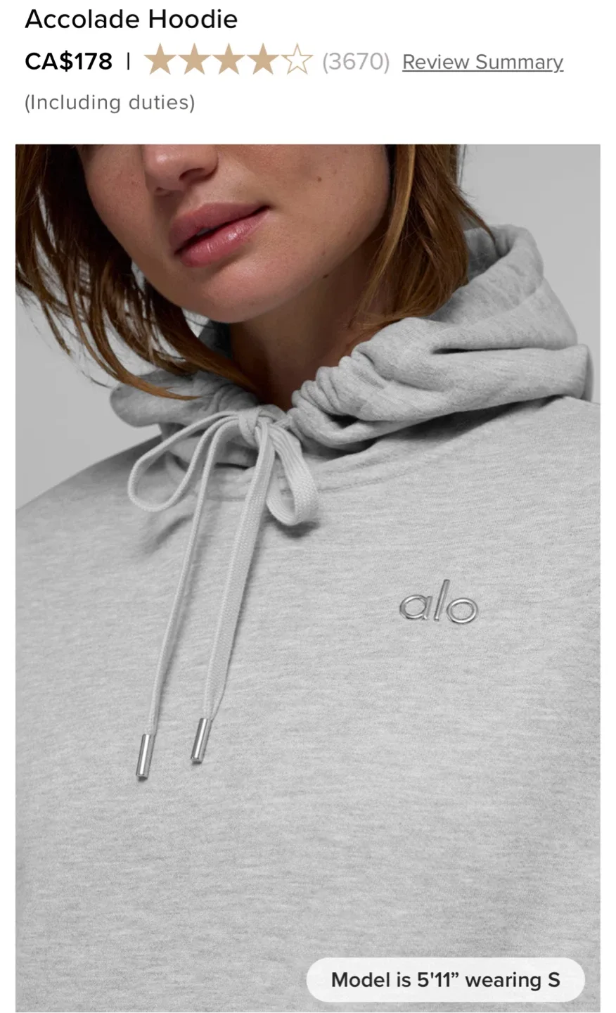 ALO Yoga Accolade Hoodie and Sweatpants Set - Heather Grey image indicator(7)
