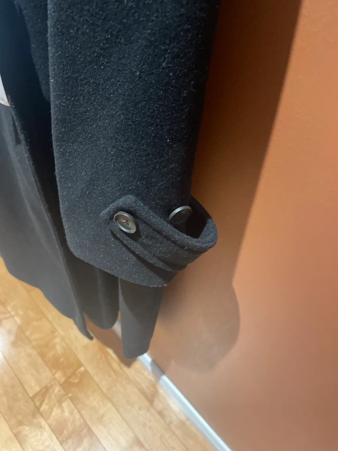 Zara Black Wool Blend Coat - Size M image indicator(4)