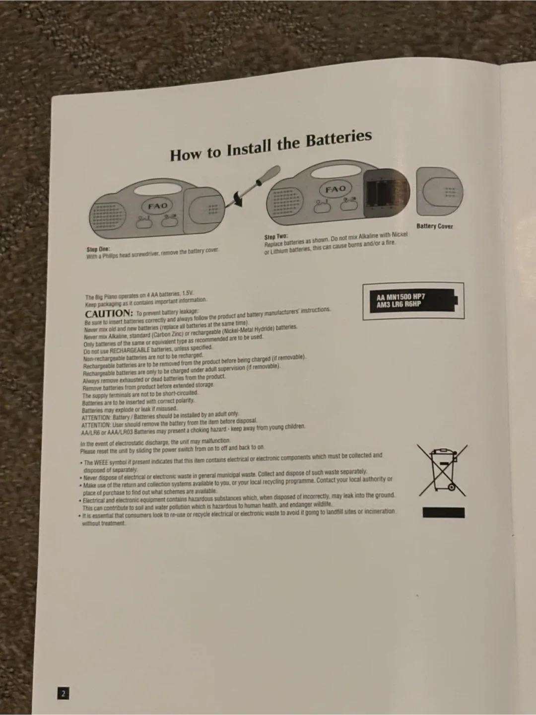 FAO Schwartz The Big Piano 70” Long Musical Playmat image indicator(5)