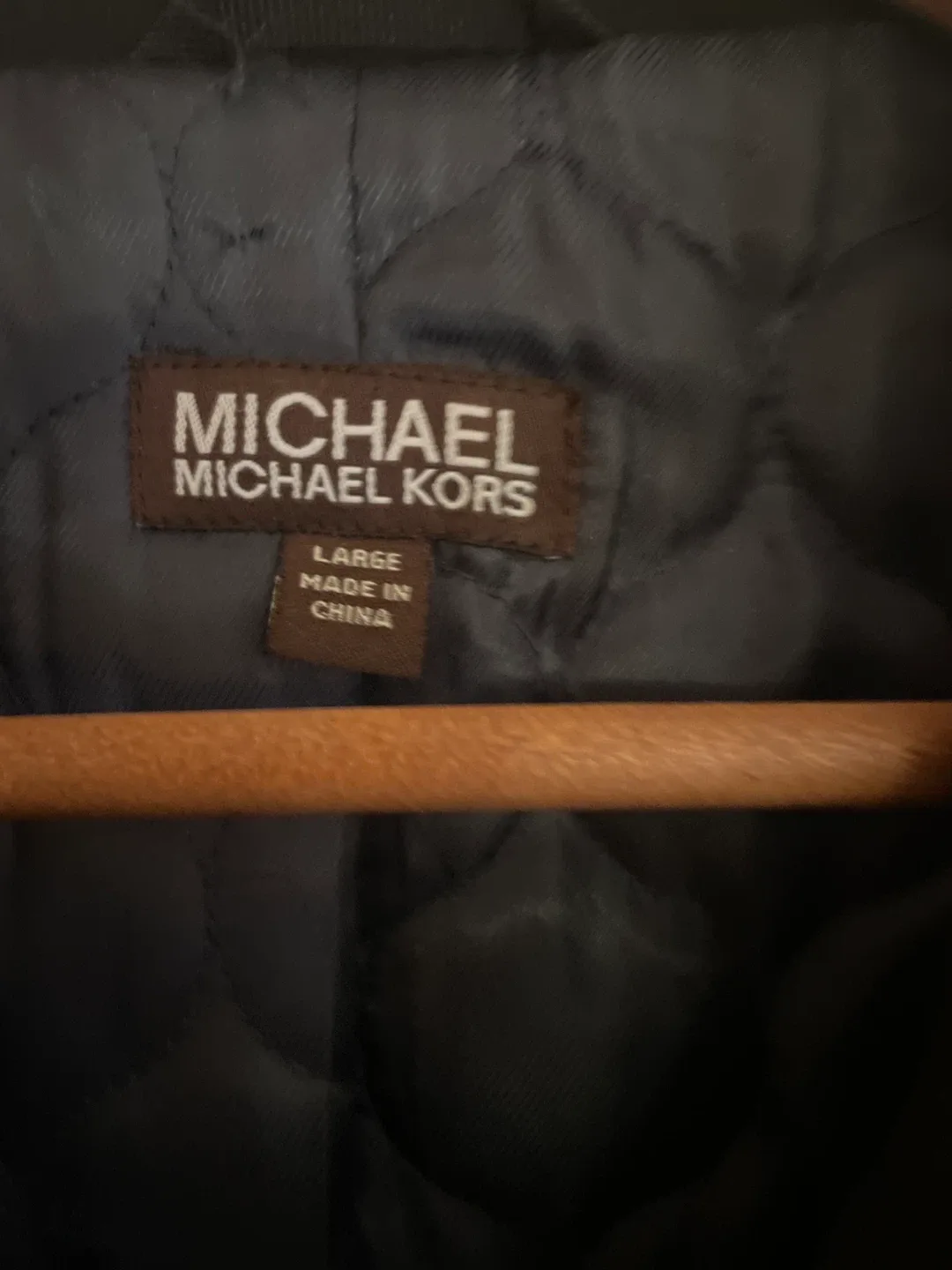 Michael Kors Black Wool Blend Coat - Size Large image indicator(2)