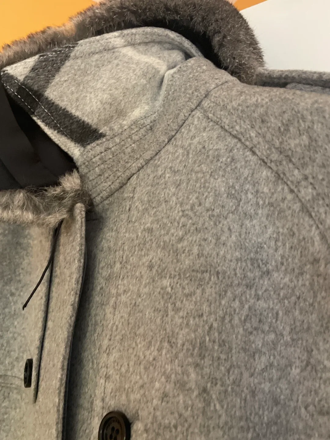 Burberry London England Wool Coat - Size L image indicator(3)