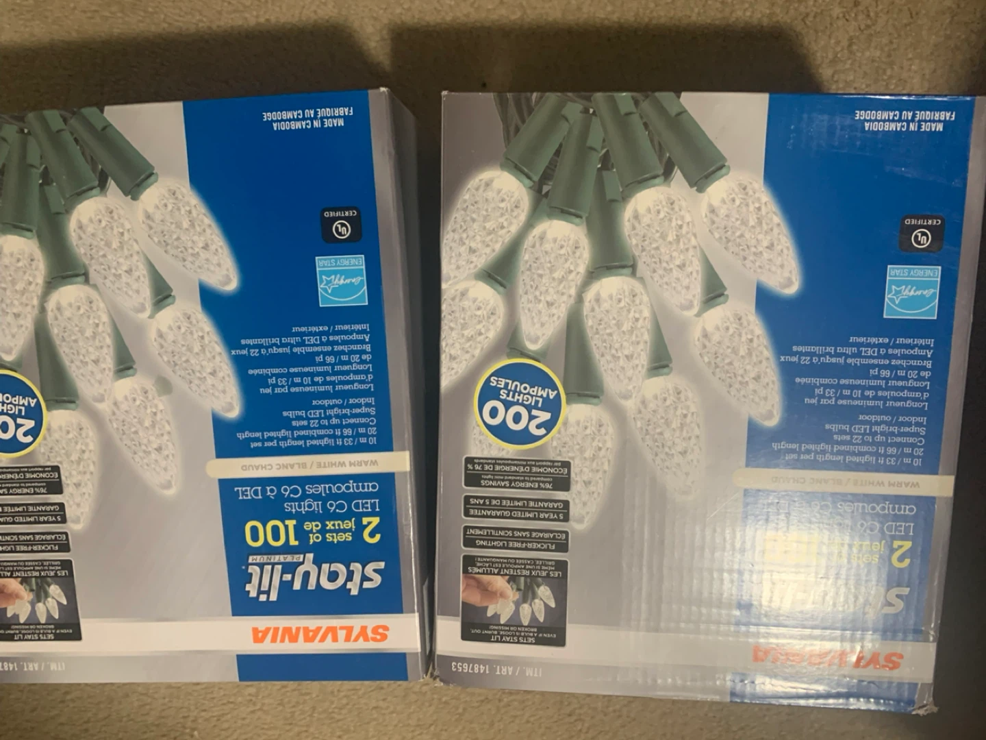 Sylvania Stay-lit LED C6 Lights - 2 Sets of 100 - photo 5