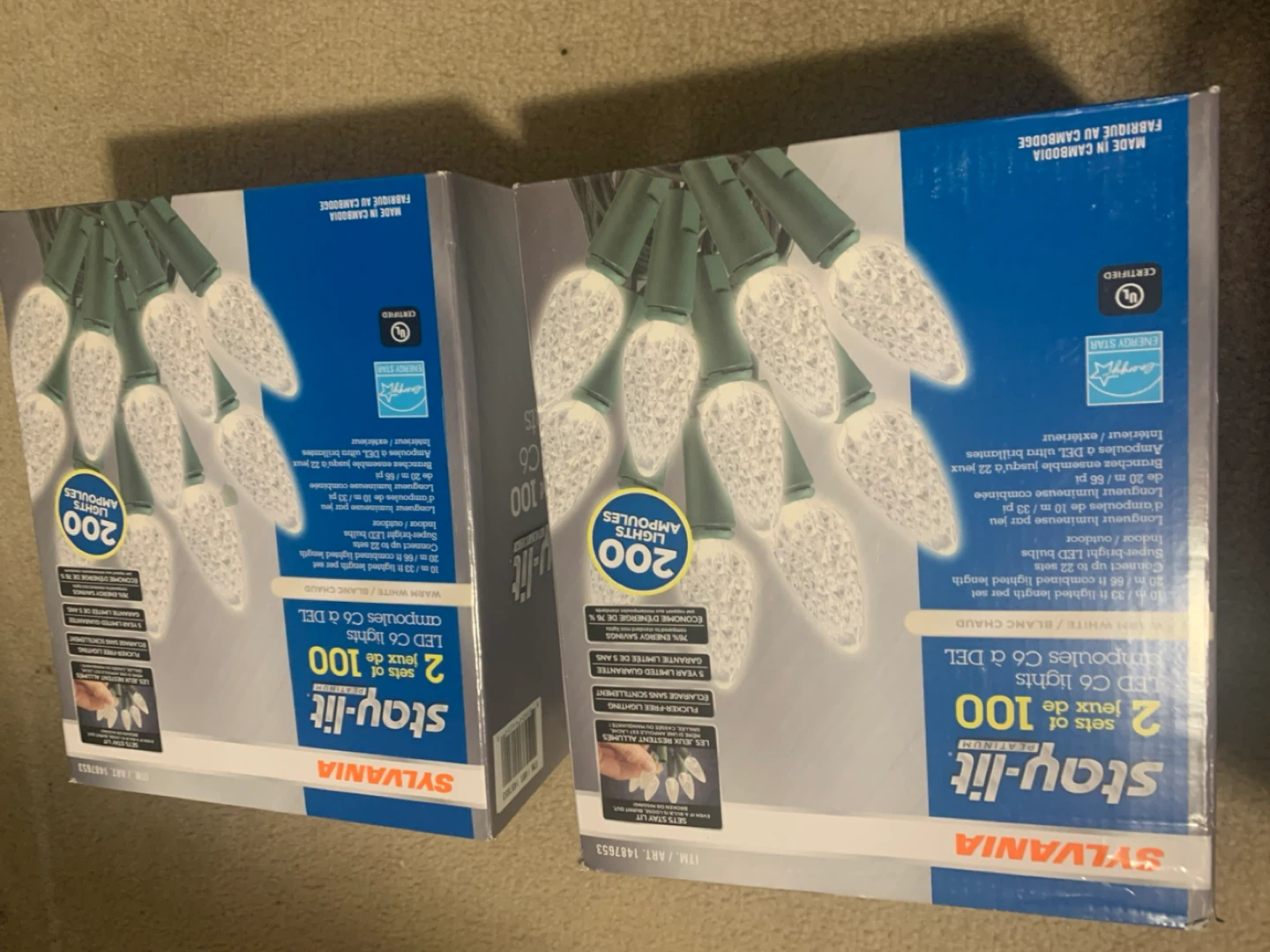 Sylvania Stay-lit LED C6 Lights - 2 Sets of 100 - photo 2