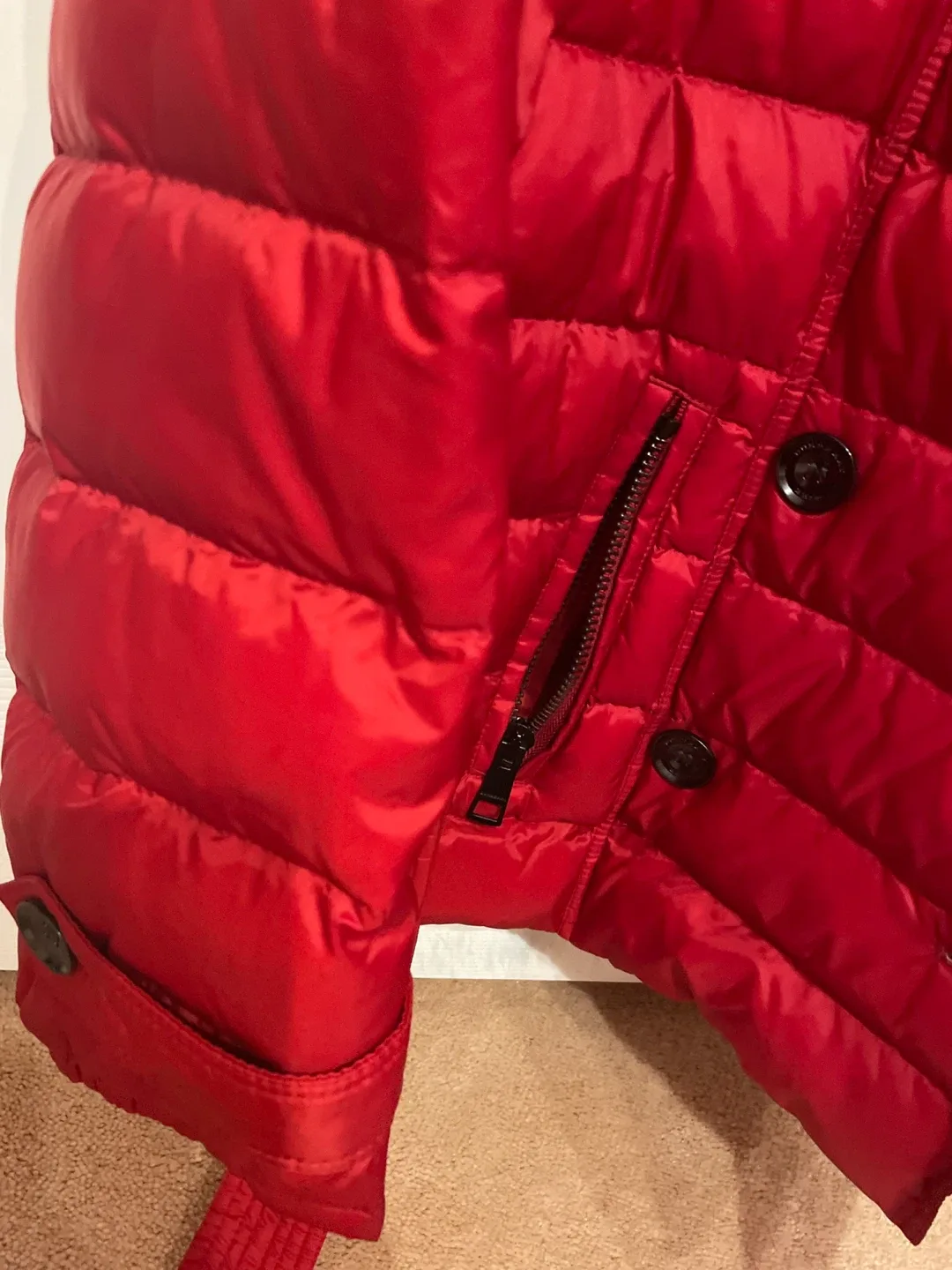 Burberry Red Puffer Jacket image indicator(8)
