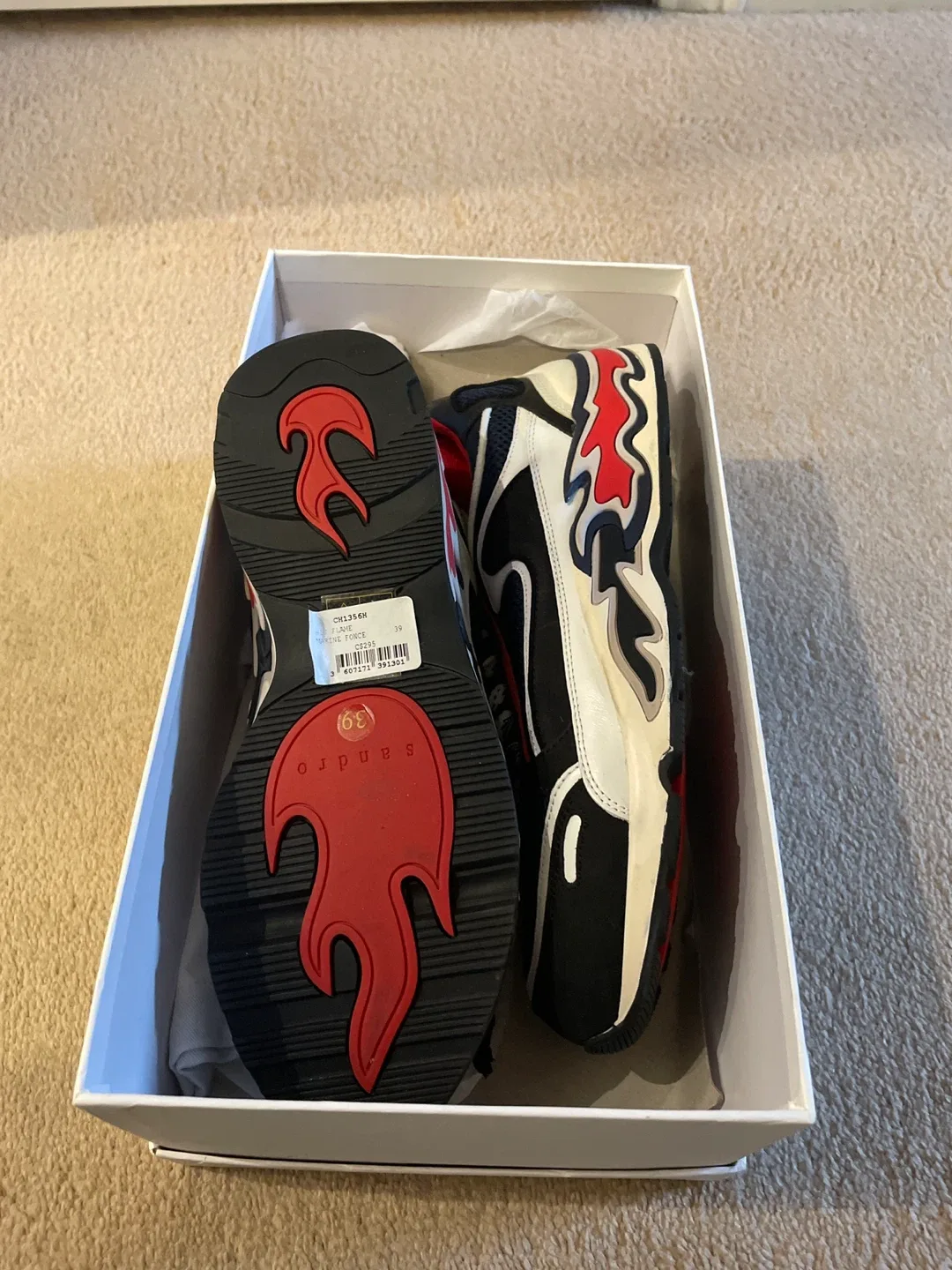 Sandro Flame Sneakers Marine Fonce Size 39 image indicator(4)