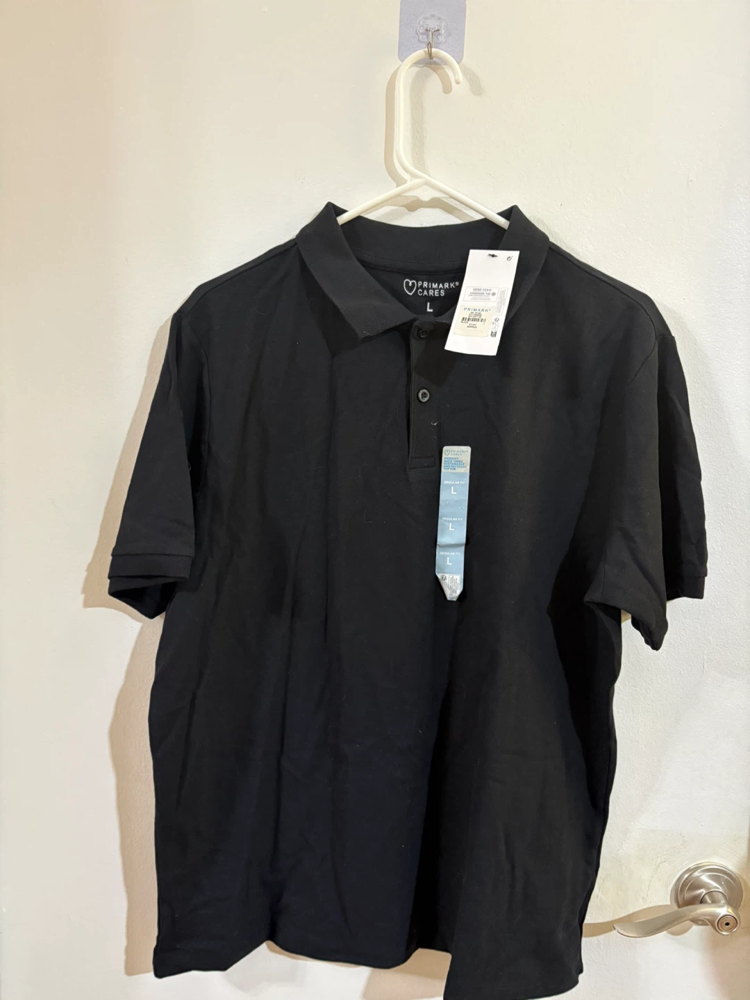 Primark Cares Black Polo Shirt - Size L