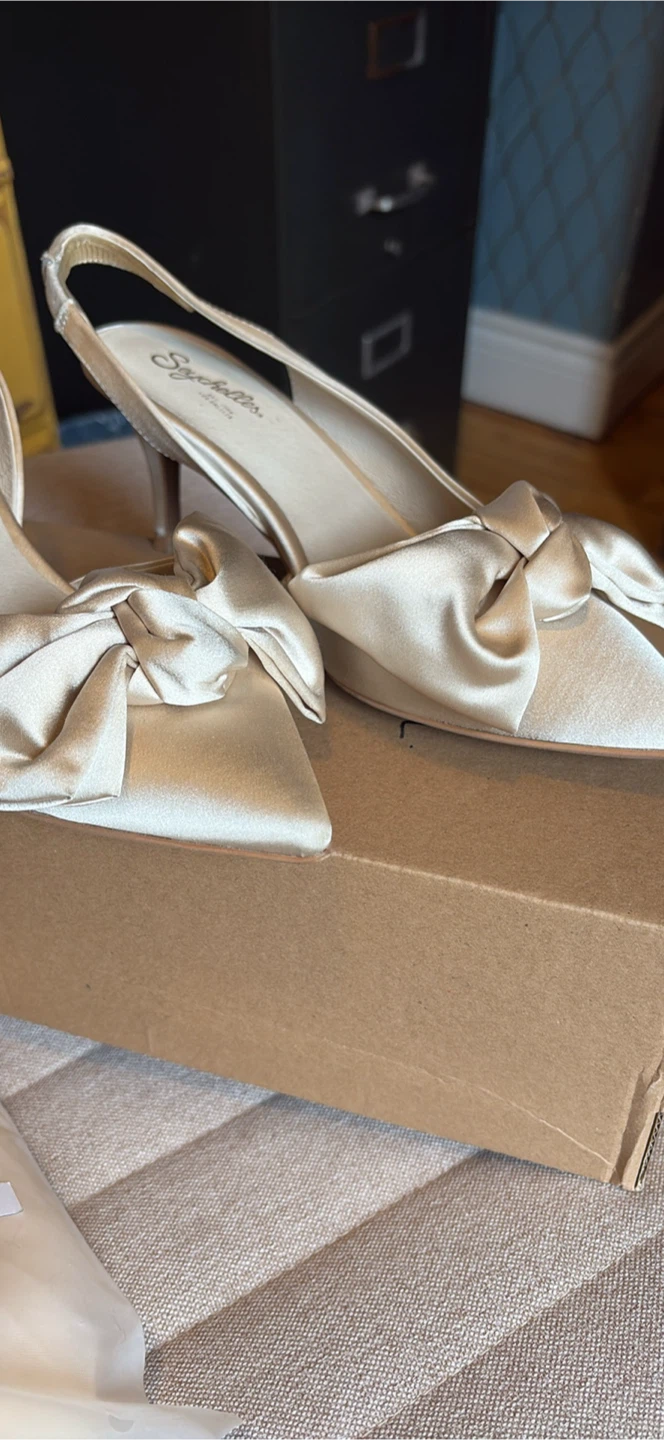 Seychelles Champagne Heels, Size 7 - photo 2